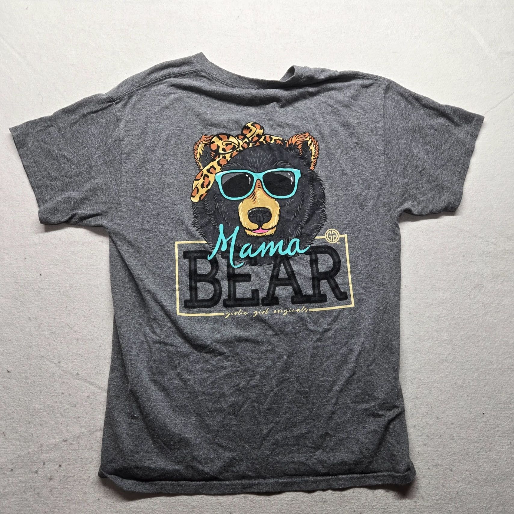 Vintage Girlie Girl T-Shirt Ladies L Gray Mama Bear Bandana Leopard Shirt Size L / US 10 / IT 46 - 7 Thumbnail