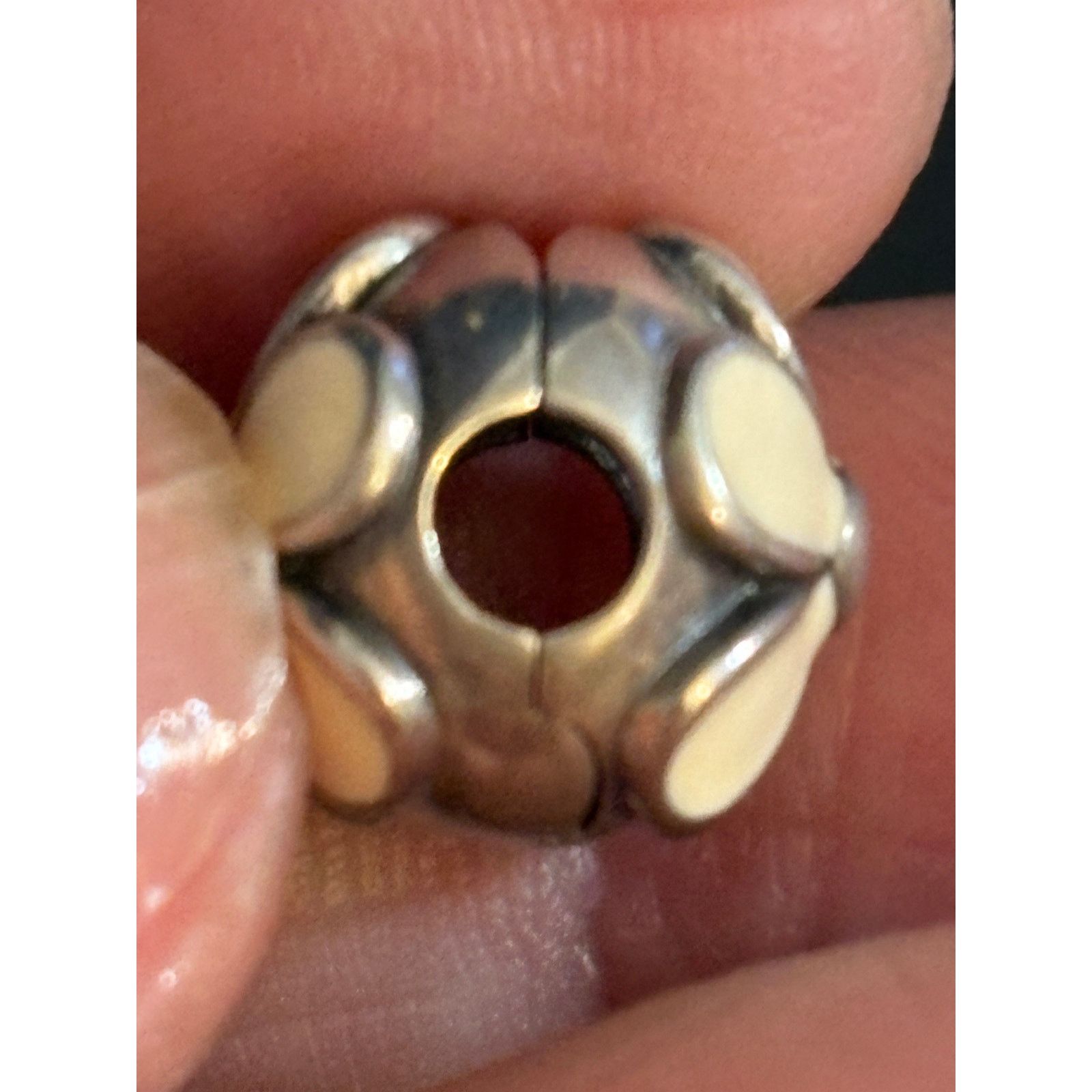 pandora Pandora White Enamel Flower Charm S925 ALE Sterling Silver Size ONE SIZE - 4 Thumbnail