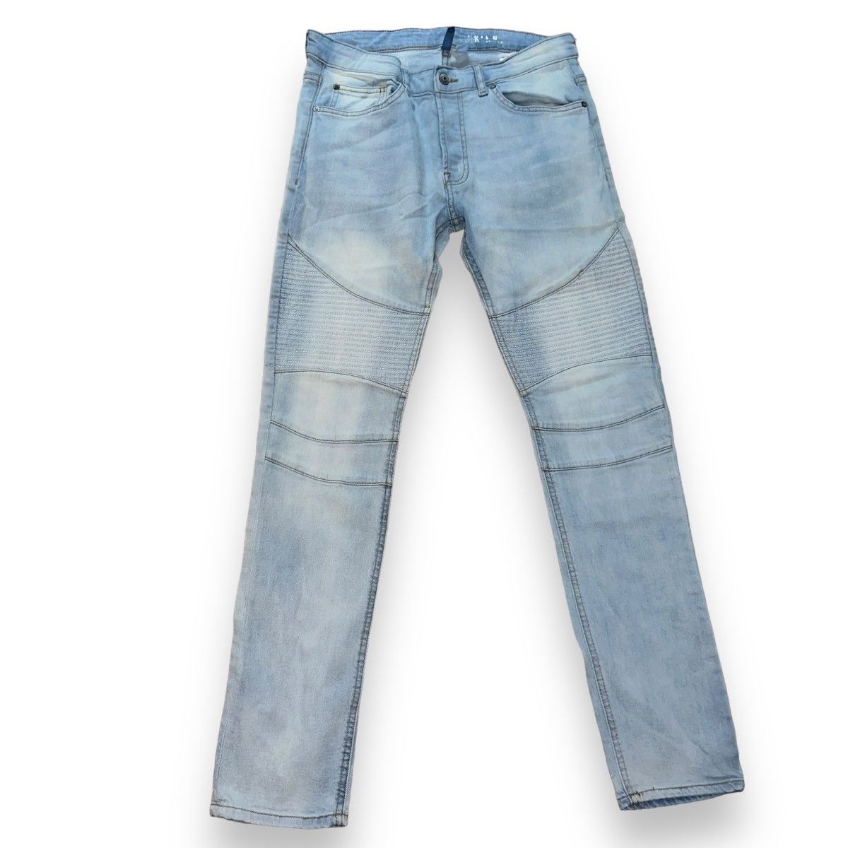 Divided Divided light wash skinny moto button fly jeans Size US 32 / EU 48 - 1 Thumbnail