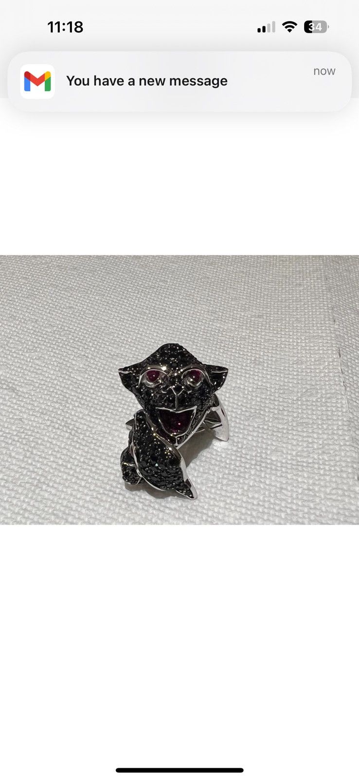 Stephen Webster Stephen Webster Gold 750 Ruby Sapphire Gargoryle Cufflinks Size ONE SIZE - 5 Thumbnail