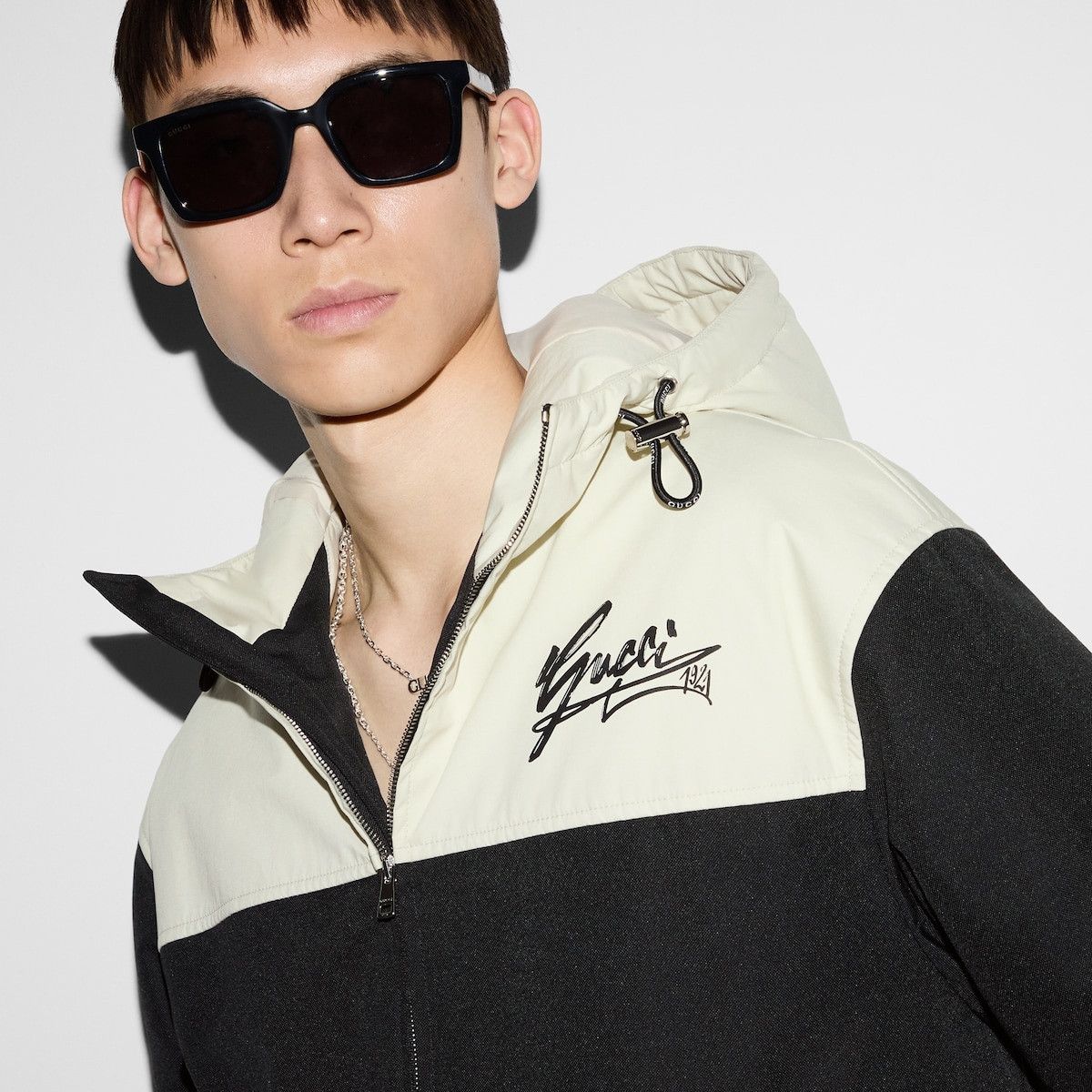Gucci o1loc1c1225 787197 Technical Cotton Canvas Hooded Jacket Size US L / EU 52-54 / 3 - 8 Thumbnail