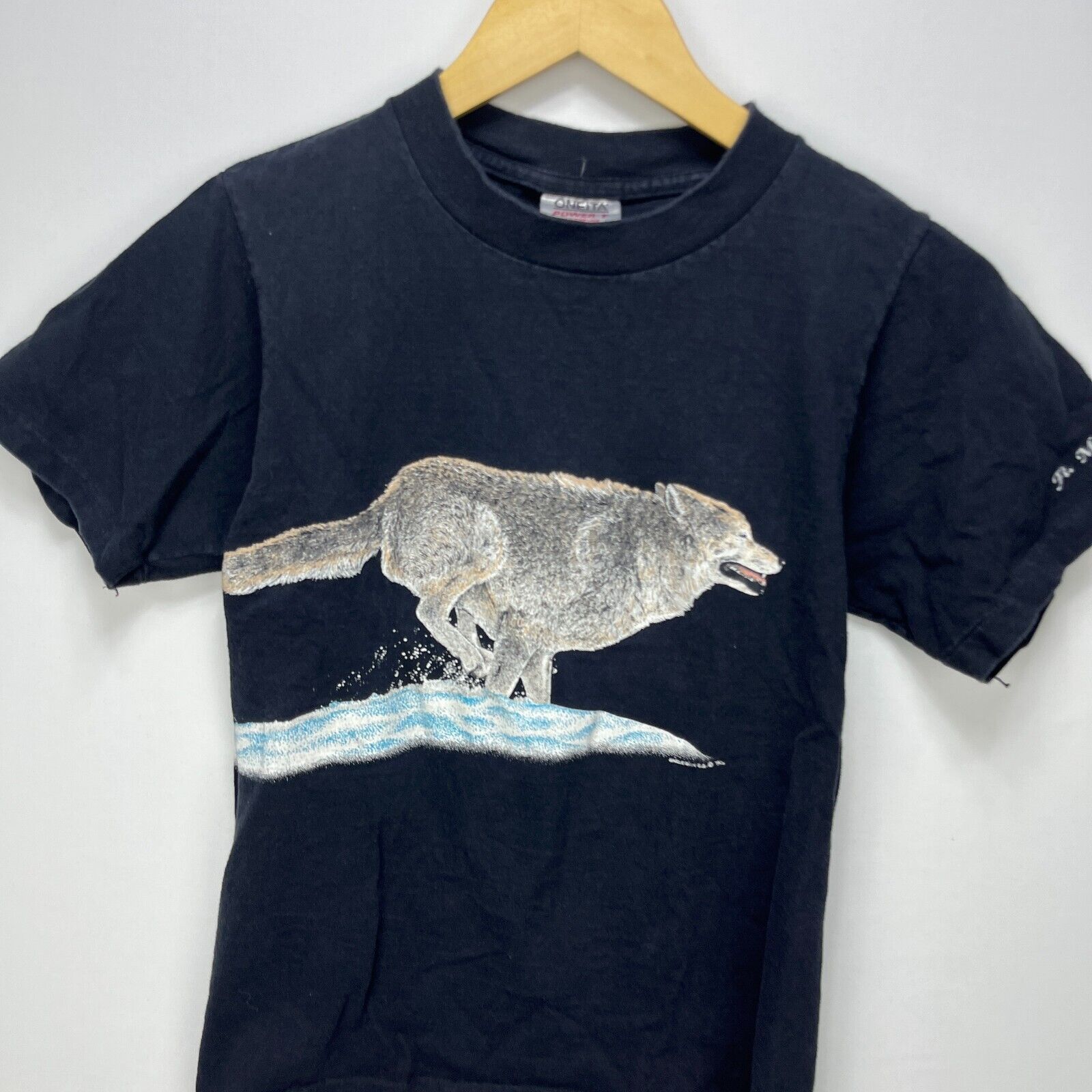 Vintage Vintage 90s Wolf Nature Animal Dog T-Shirt Small Made in USA Size US S / EU 44-46 / 1 - 2 Thumbnail