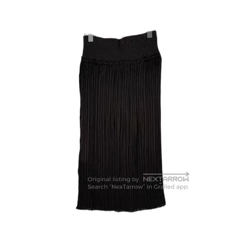 Hermes Hermes Dark brown leather chain pleated skirt Size 25" / US 0 / IT 36 - 2 Thumbnail