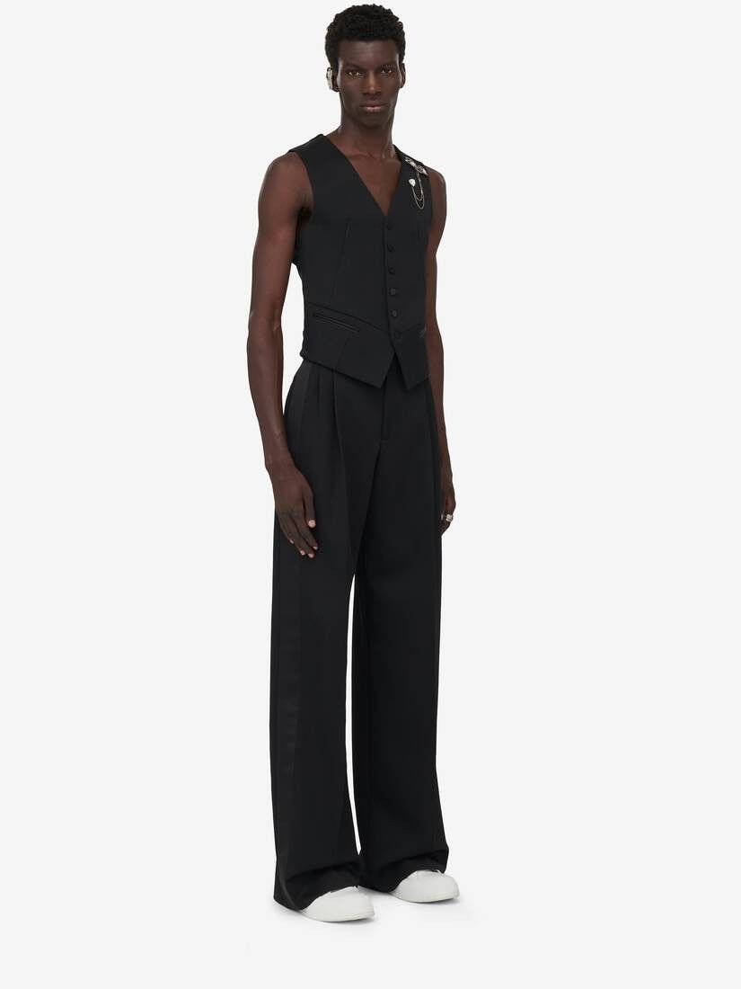 Alexander McQueen o1w1db10725 Twisted Seam Waistcoat in Black Size US M / EU 48-50 / 2 - 2 Thumbnail