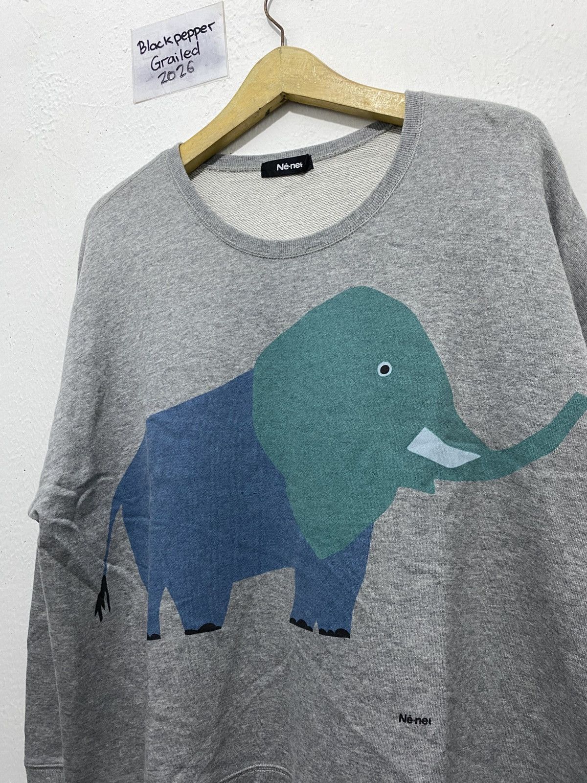 Ne-Net Ne-net By Issey Miyake Cute Elephant Sweatshirt Size US M / EU 48-50 / 2 - 3 Thumbnail