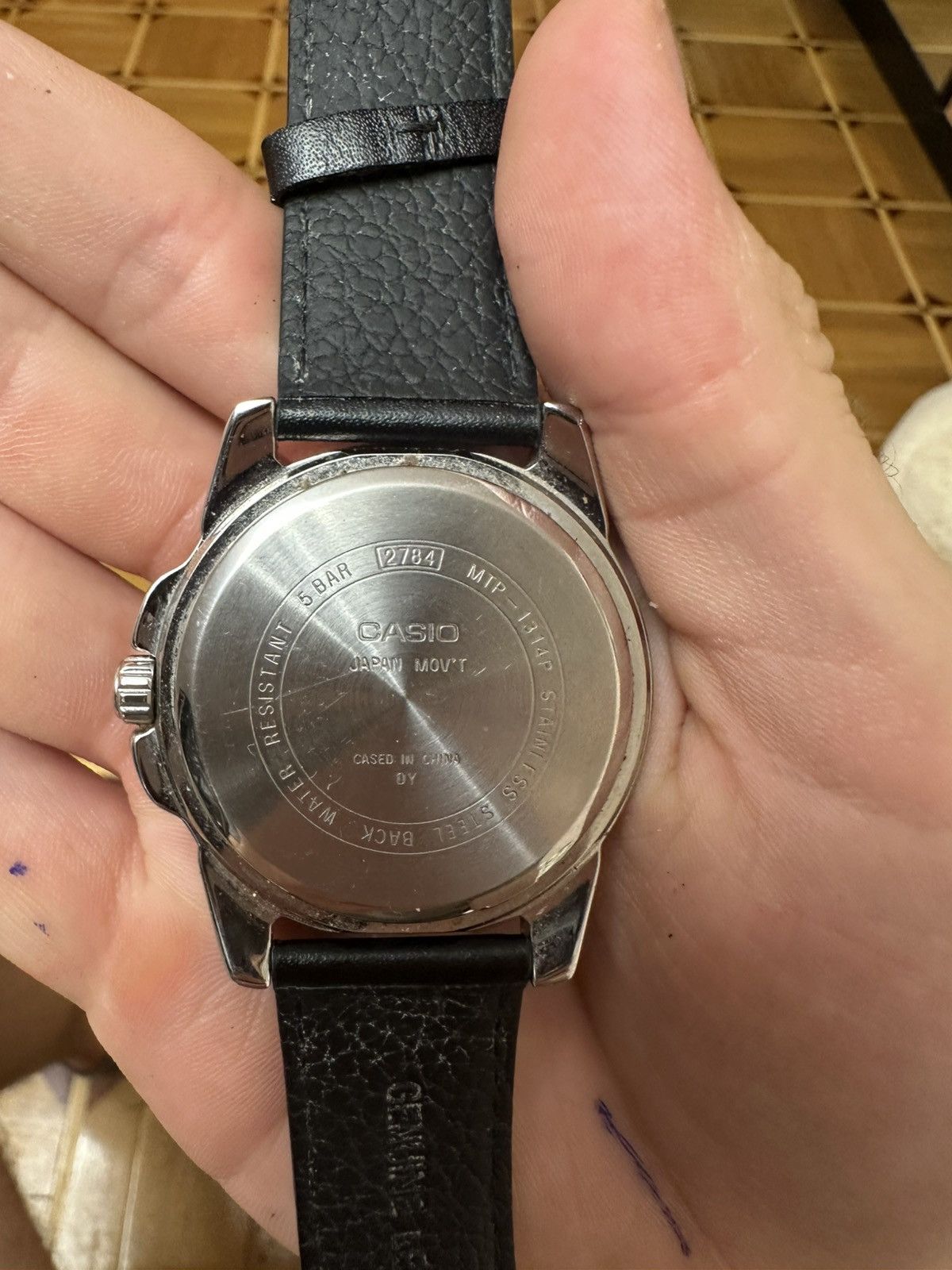 Casio Casio MTP-1314L-8A watch black leather band Size ONE SIZE - 5 Thumbnail