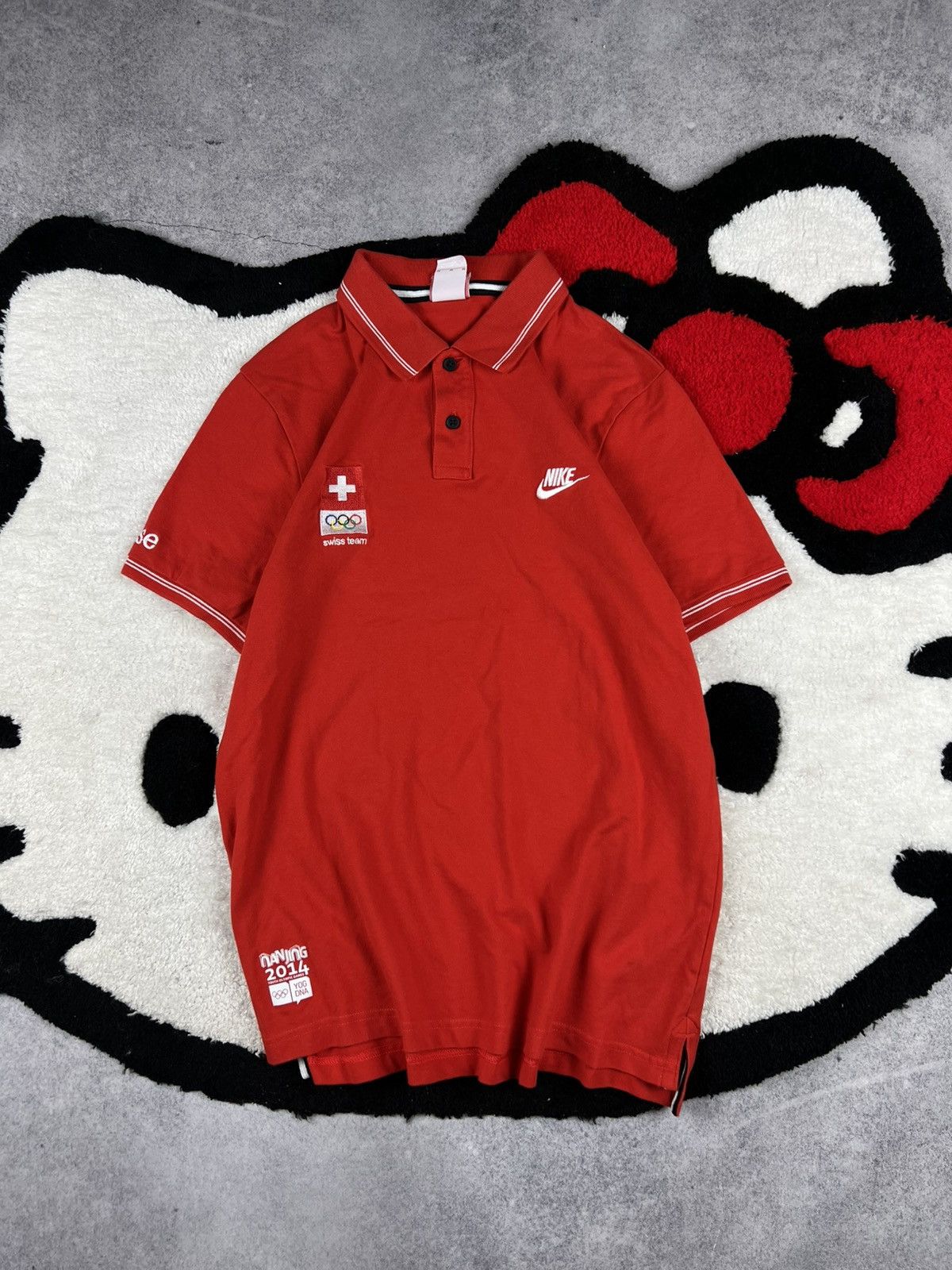 Nike Nike Switzerland Olympic Team 2014 Polo Shirt Size US M / EU 48-50 / 2 - 1 Thumbnail