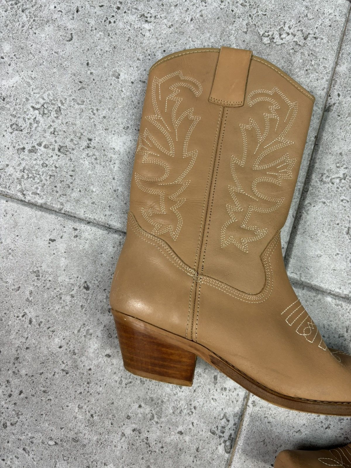 Japanese Brand × Western Rise Rare Leather Western Cowboy Boots Japanese Style Y2K 2000s Size US 5 / IT 35 - 5 Thumbnail