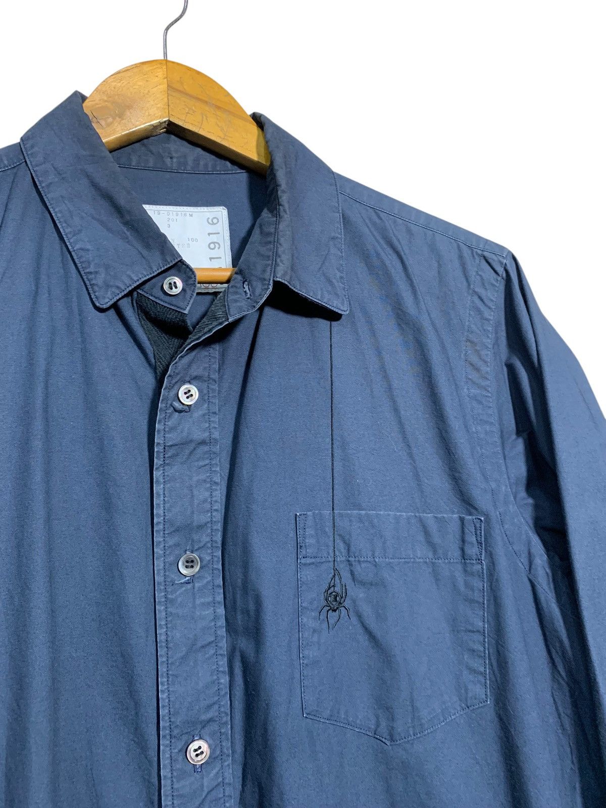 Sacai 🔥SACAI NAVY SHIRT (BUTTON UP) Size US L / EU 52-54 / 3 - 4 Thumbnail