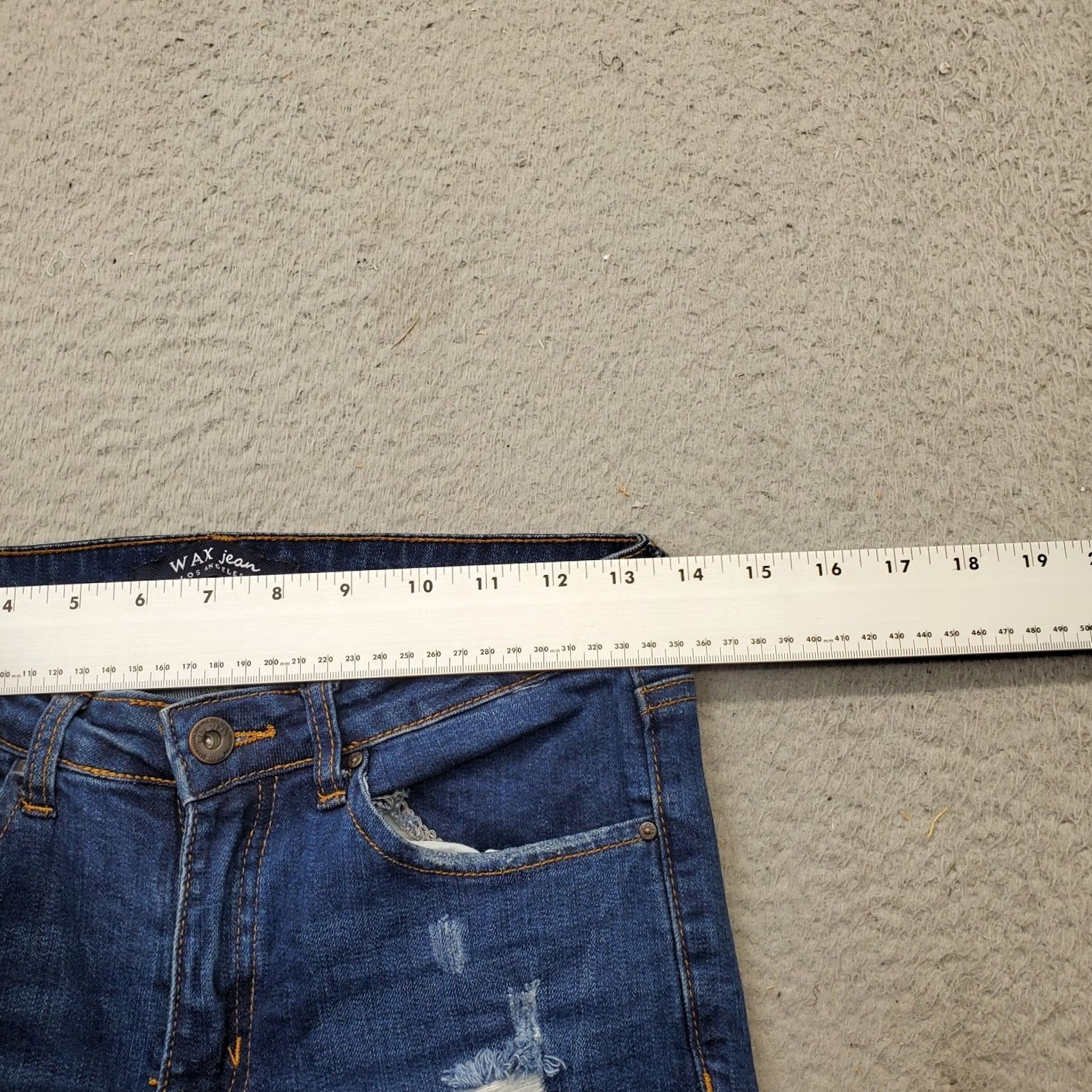 Vintage WAX JEAN Women Blue Denim Cotton Straight Leg Jeans 5-Pocket Dark Wash 5 Size 5 Womens SL Regular Pocket Design Size 27" / US 4 / IT 40 - 5 Thumbnail
