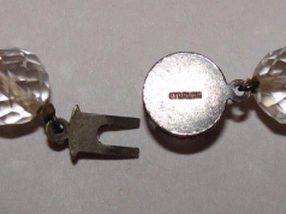 Designer Art Deco Sterling Silver, Rock Crystal Quartz Bead Necklace Size ONE SIZE - 4 Thumbnail