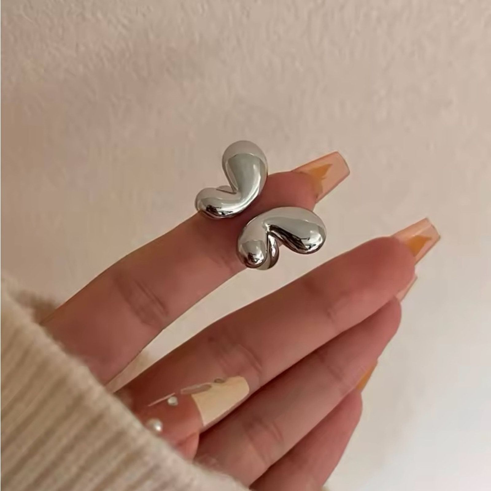 Other Butterfly Star Silver Opening Rings for Women size 7-8 Size ONE SIZE - 3 Thumbnail