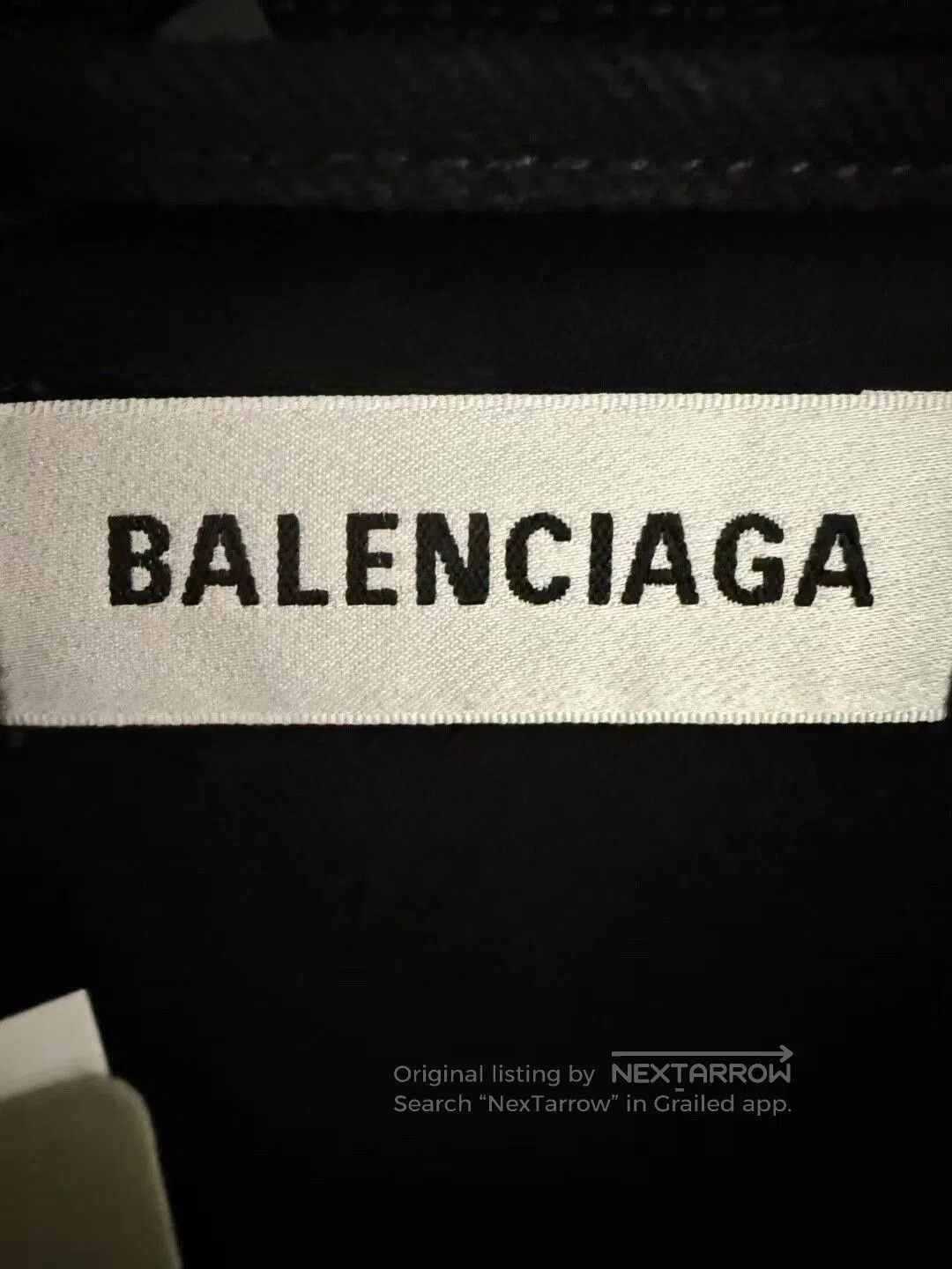 Balenciaga Balenciaga Black Denim Jacket with Crystal Logo. Size US XS / EU 42 / 0 - 3 Thumbnail