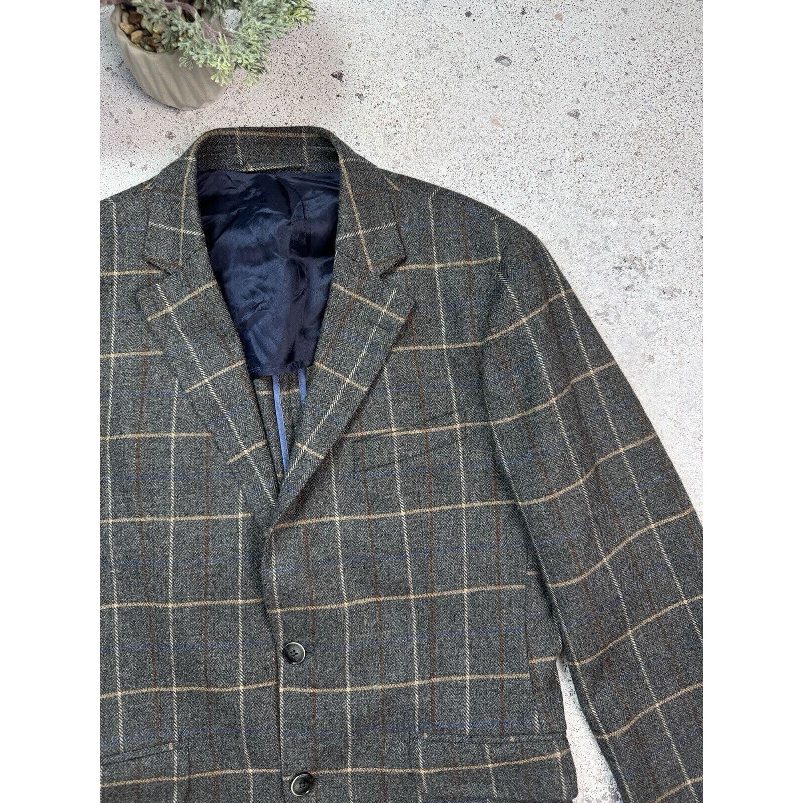 Hackett Hackett London Light Wool Plaid Blazer Jacket Size 40(180) Size 40R - 4 Thumbnail