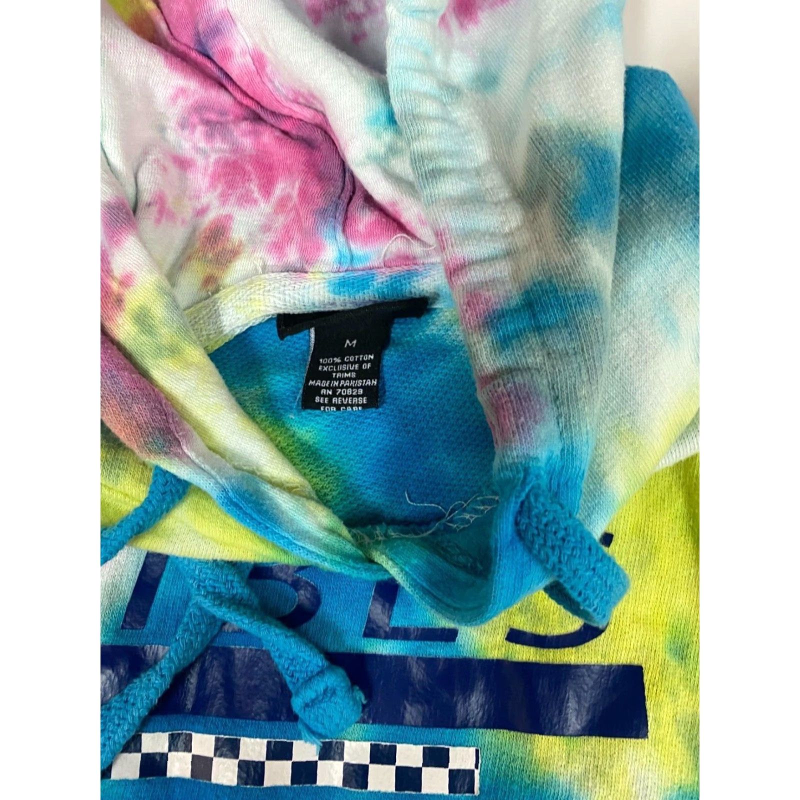 Vintage Good Vibes Womens Sweater Medium Tie Dye Rue21 Pullover Crew Neck Bell Sleeve Blue Knit Pullover Women Fashion 90s? Size M / US 6-8 / IT 42-44 - 5 Thumbnail