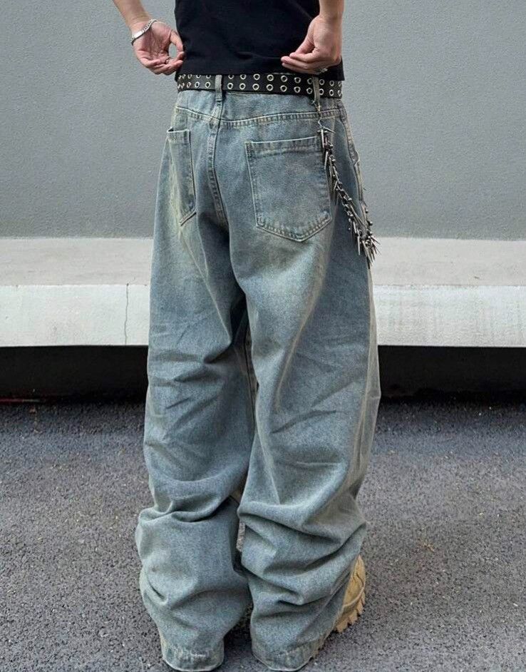 Japanese Brand Wide Leg Jeans Futuristic Size US 31 - 7 Thumbnail