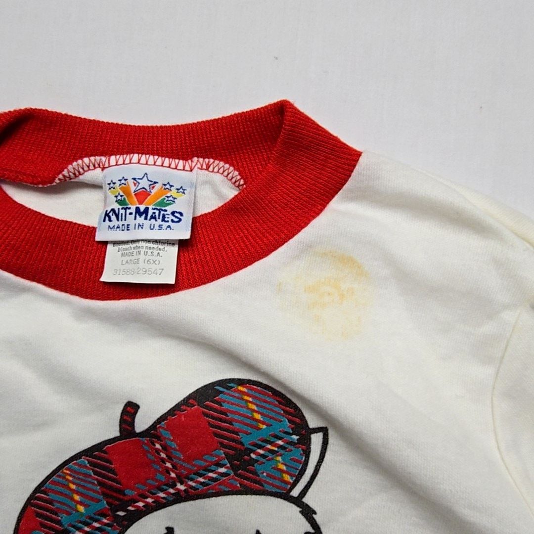 Vintage Vintage Dog Graphic Shirt Red Youth Kids White Large Tee 90s Size US L / EU 52-54 / 3 - 5 Thumbnail