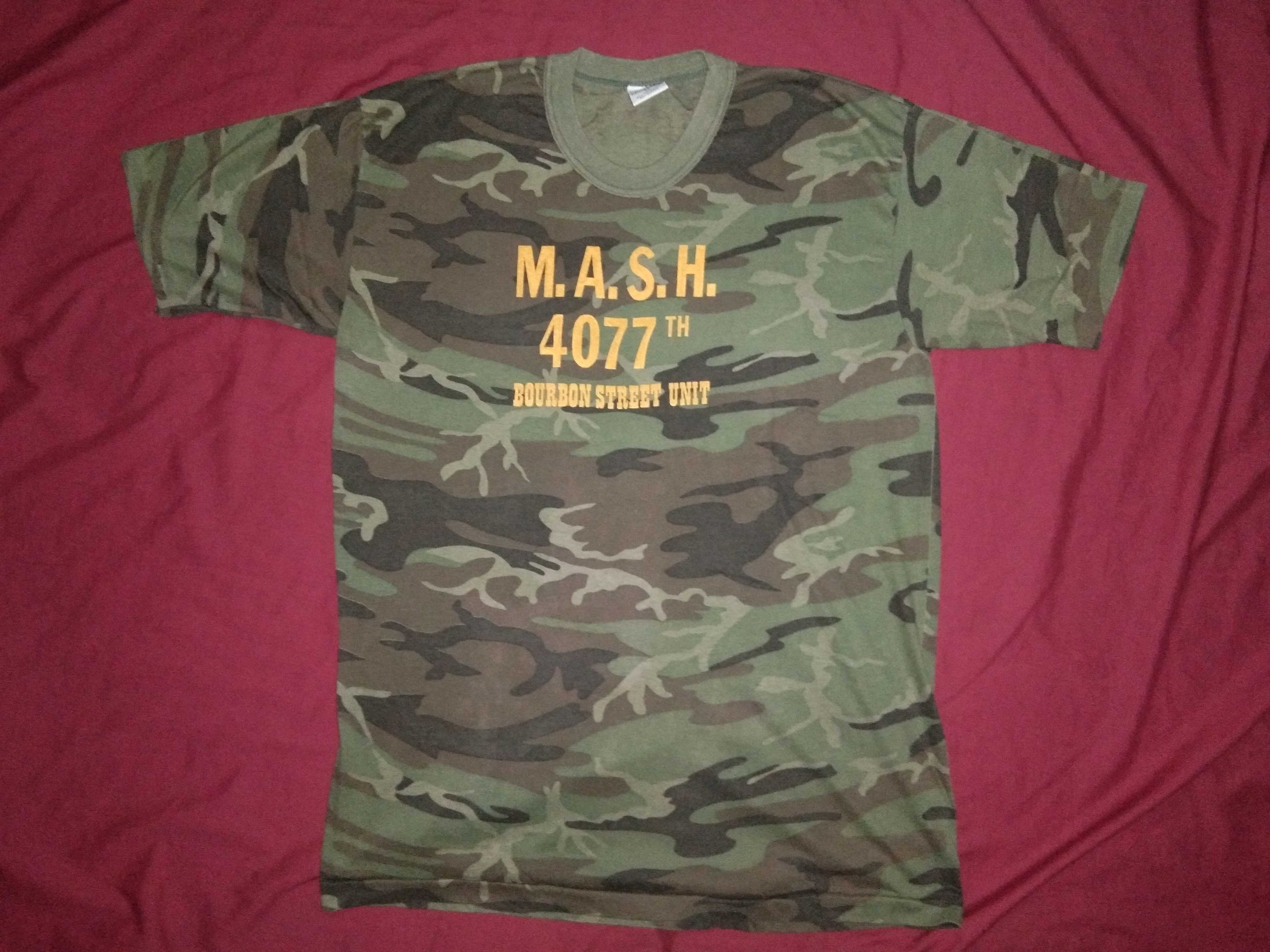 Vintage VTG 80s M.A.S.H Camo 💣💥 50/50 Single Stitch tshirt Size US L / EU 52-54 / 3 - 1 Thumbnail