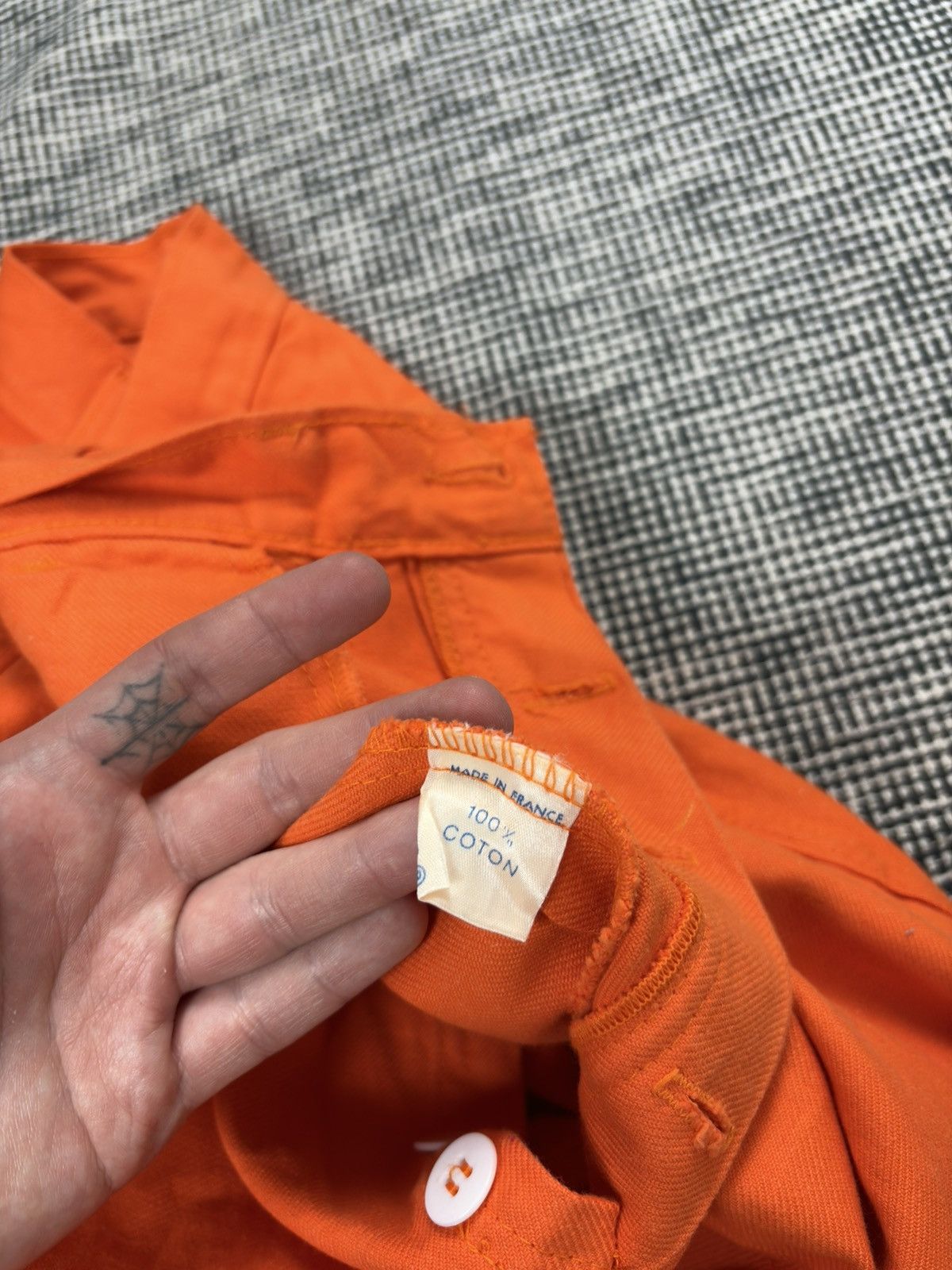 Le Laboureur 70s french chore work pants orange cotton rare Size US 28 / EU 44 - 4 Thumbnail