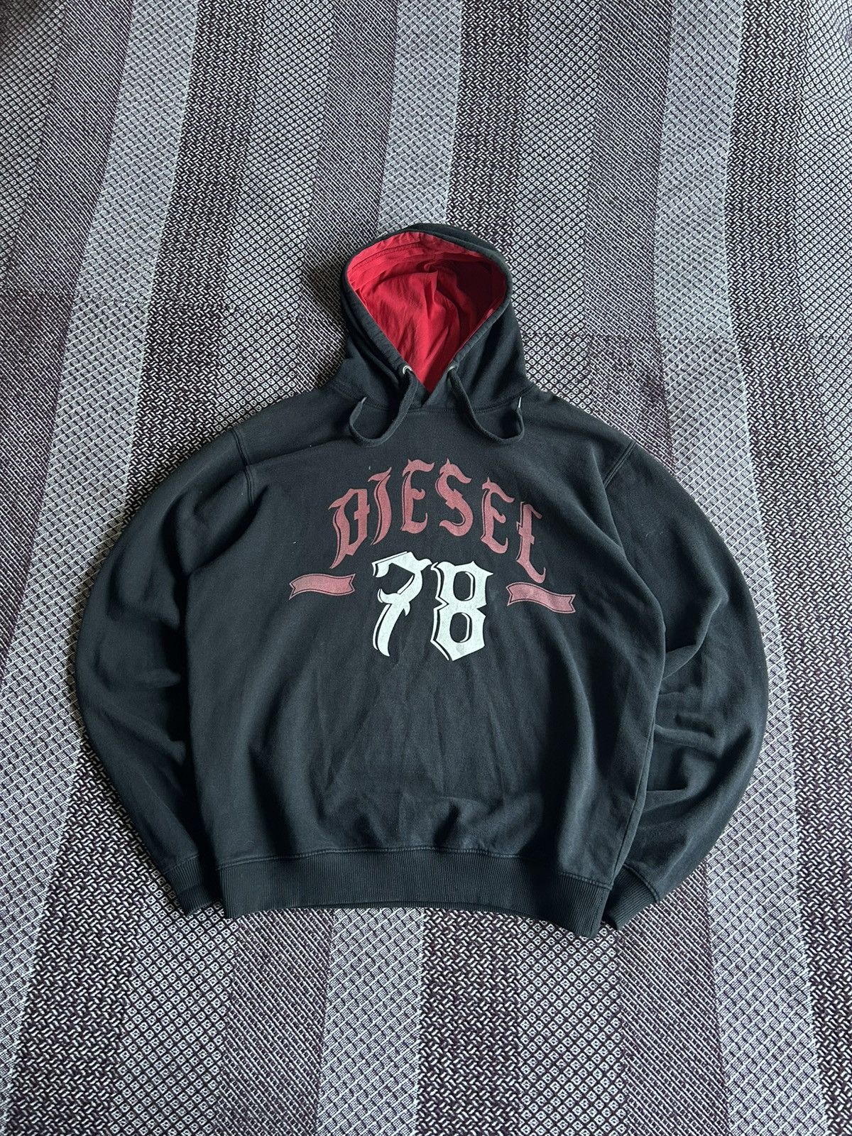 Diesel Vintage Diesel 78 Big Logo Hoodie Unisex Streetwear Style XL Size US XL / EU 56 / 4 - 1 Thumbnail
