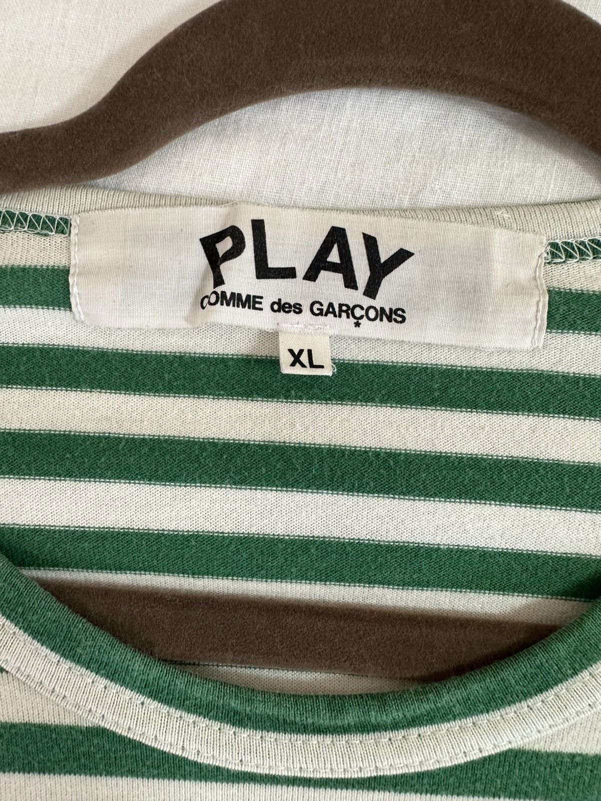 Comme des Garcons Comme des Garçons Play Striped Crewneck T-Shirt Size US XL / EU 56 / 4 - 2 Thumbnail