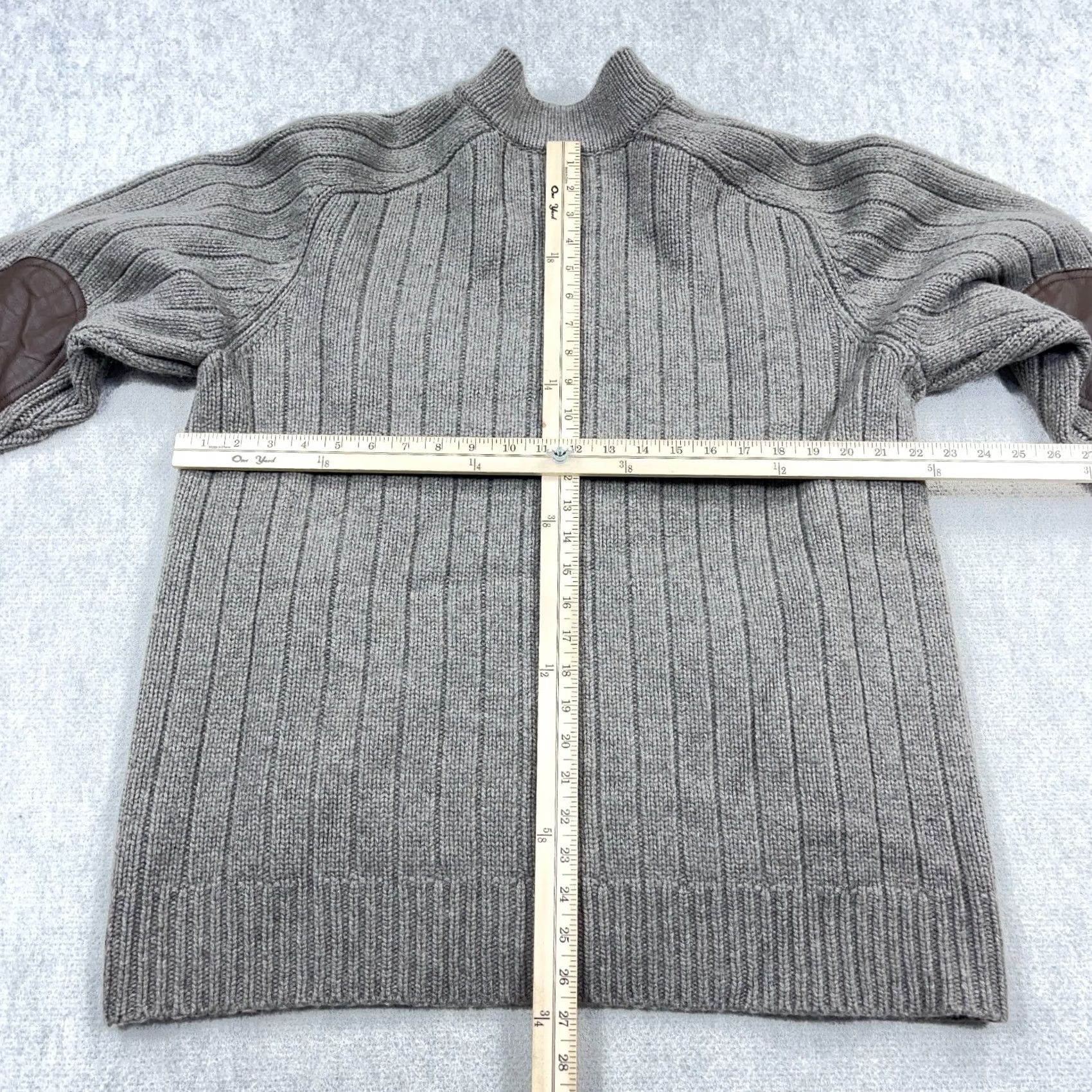 The Territory Ahead Territory Ahead Sweater Men Large Tan Lambswool Full Zip Cardigan Size US L / EU 52-54 / 3 - 5 Thumbnail