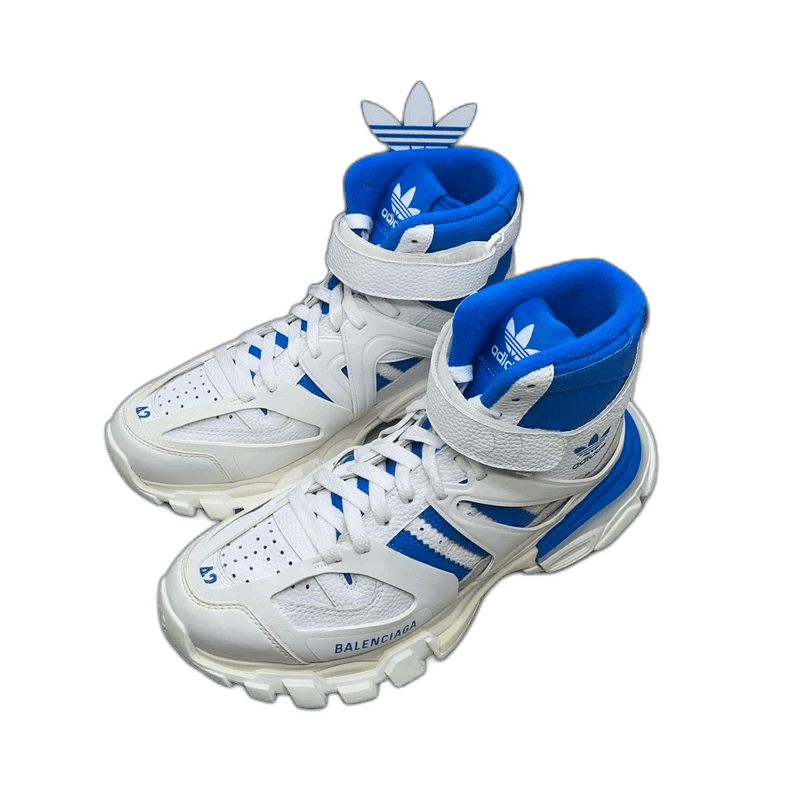 adidas gazelle silver green womens Balenciaga X ADIDAS Calfskin Fabric Mesh Womens Triple S High Top Sneakers  39 White Blue 1668365  FASHIONPHILE
