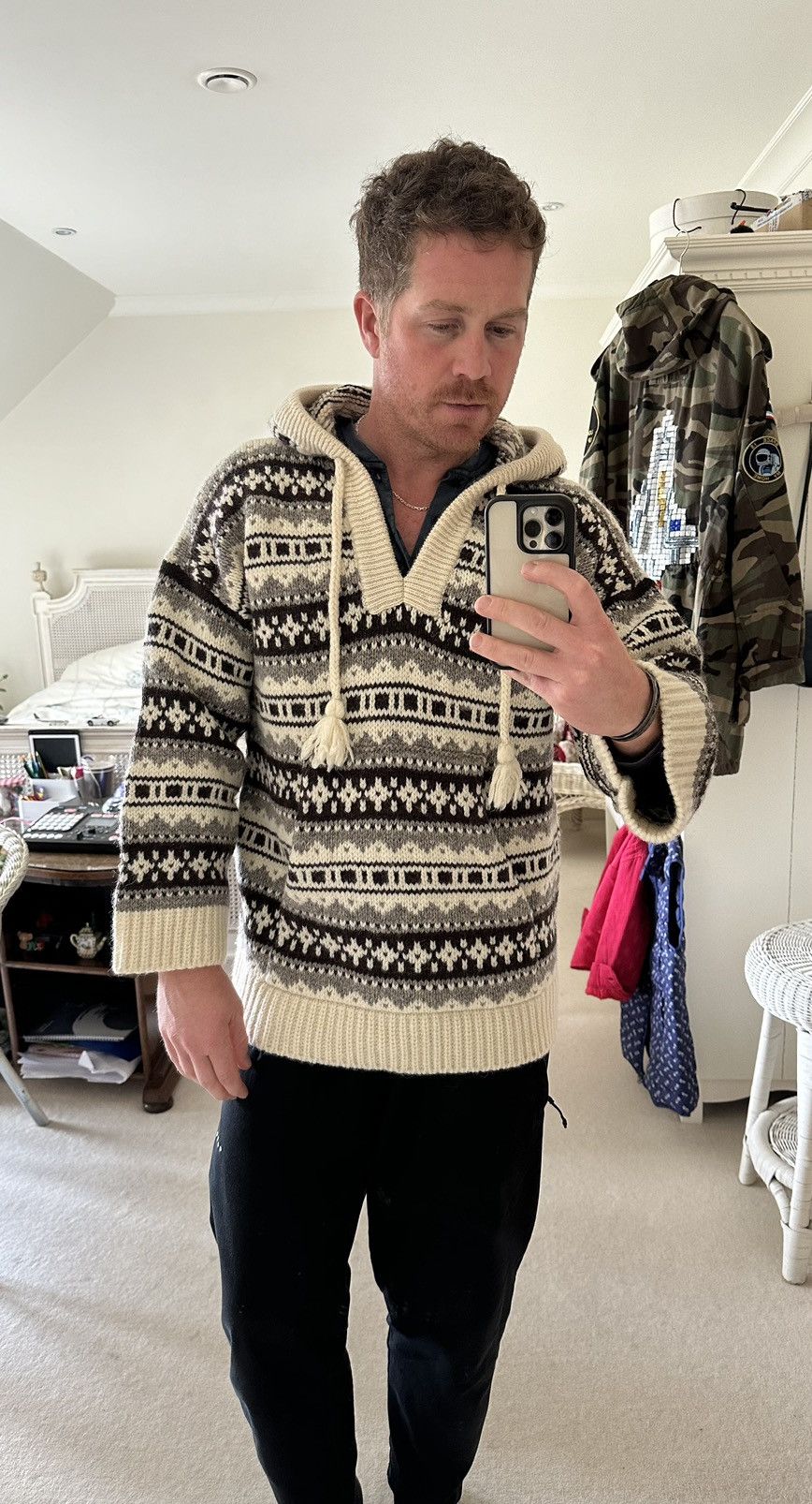 Celine FW21 $1350 OVERSIZED SHETLAND BAJA PULLOVER Hoodie Hedi M Size US M / EU 48-50 / 2 - 5 Thumbnail