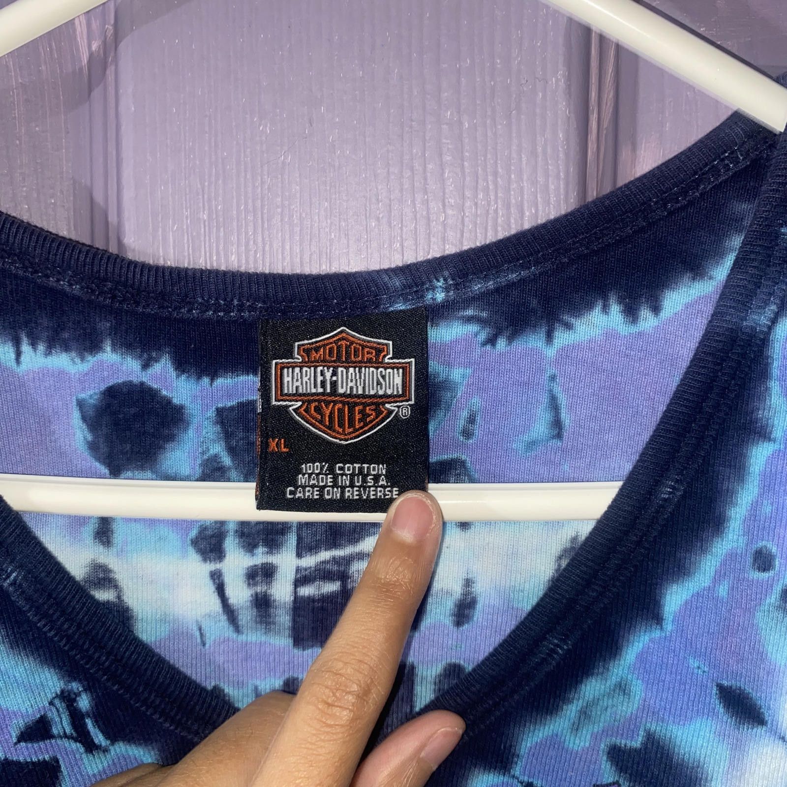 Harley Davidson Y2K Harley-Davidson Tie-Dye Top XL 3/4 Sleeve Tee Size XL / US 12-14 / IT 48-50 - 3 Thumbnail