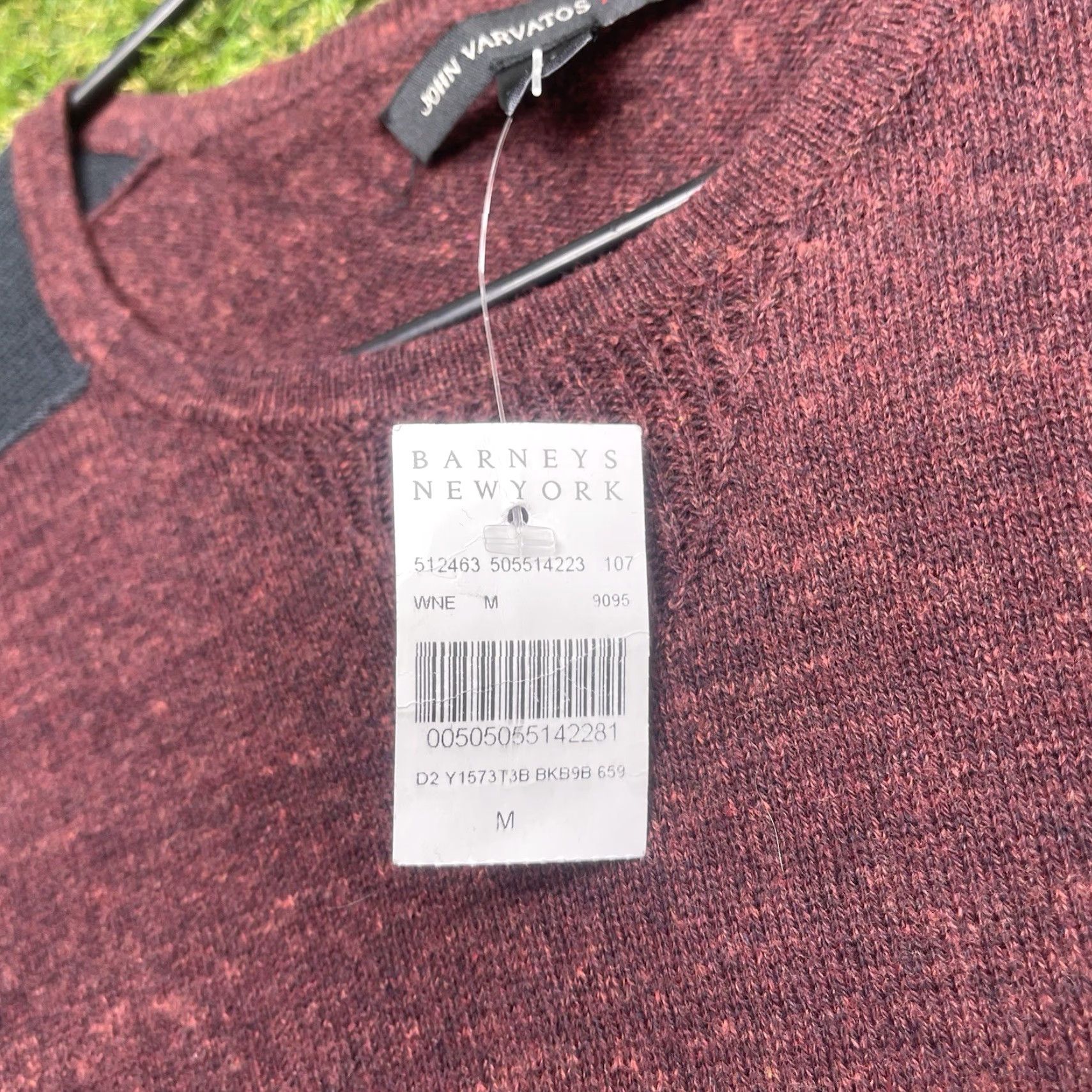 John Varvatos John Varvatos Wool Sweater Mens Medium Cotton Blend Crew Neck USA NWT Red Size US M / EU 48-50 / 2 - 4 Thumbnail