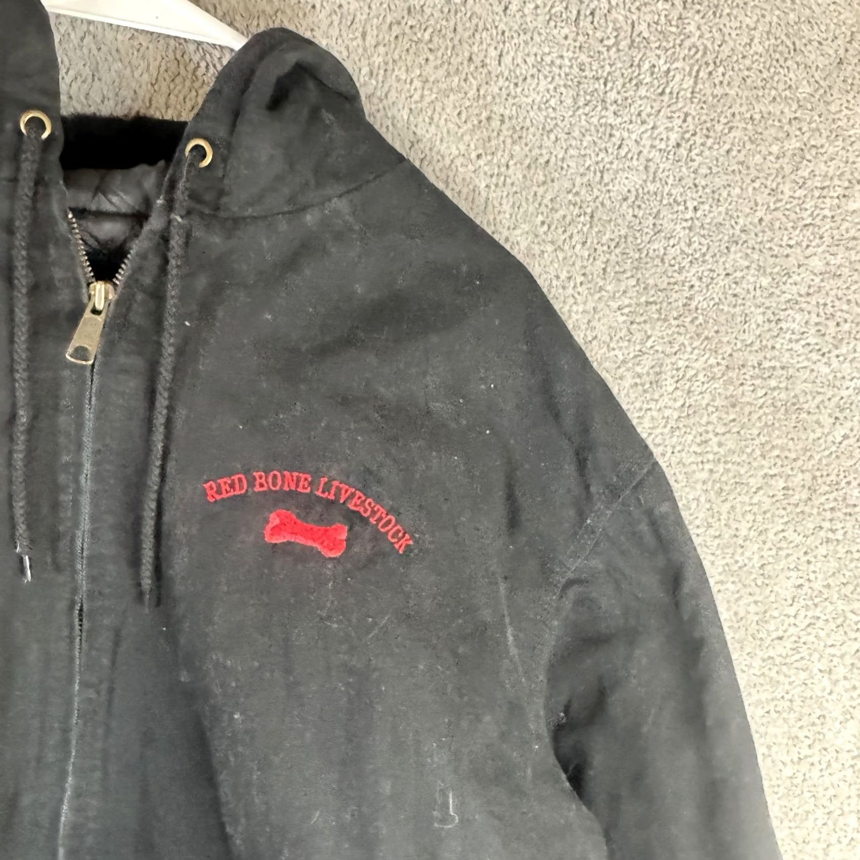 Vintage VINTAGE Tri-Mountain Jacket Mens L Black Hooded Bomber Cattle Buyers Livestock Size US L / EU 52-54 / 3 - 4 Thumbnail