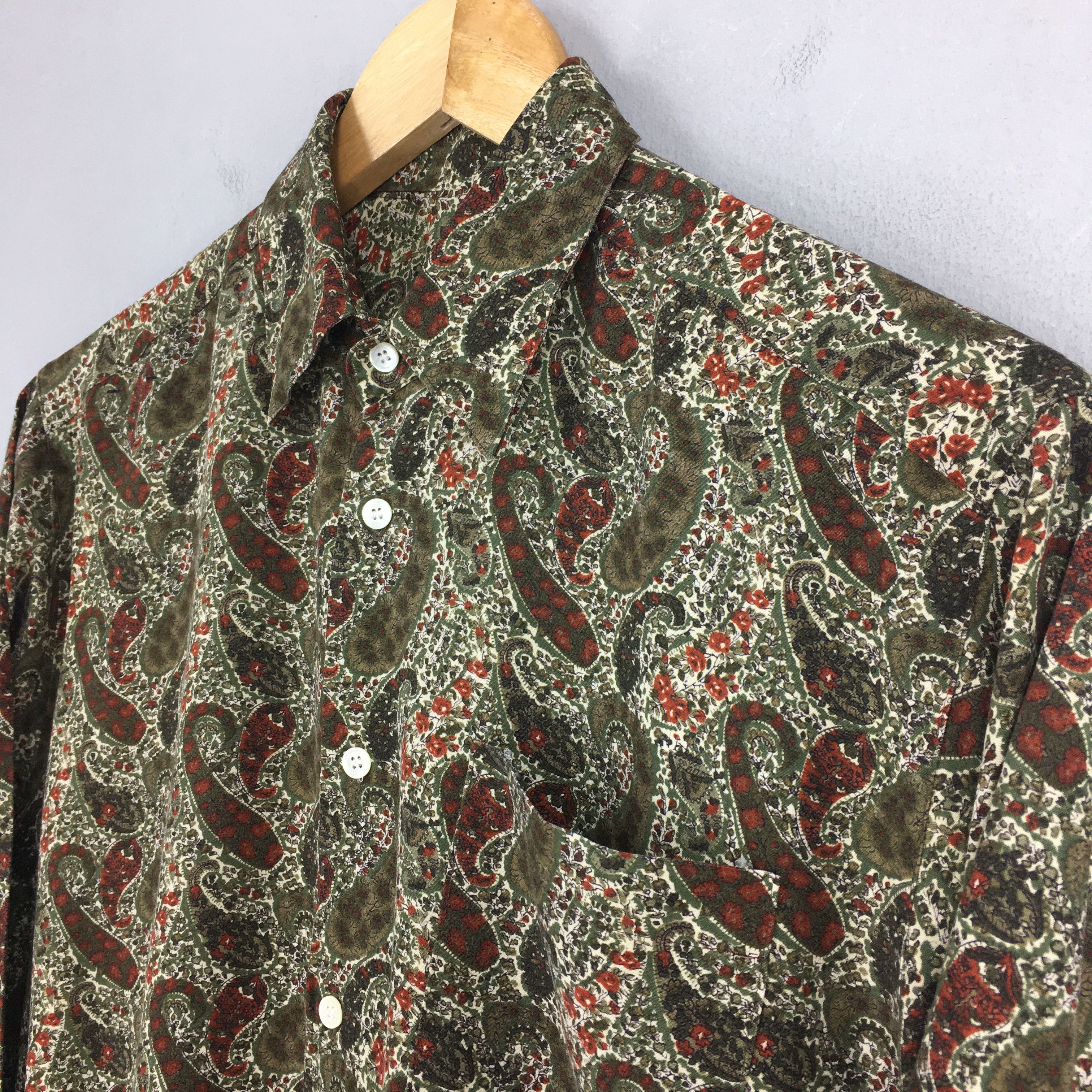 Japanese Brand × Retrofit Vintage 80's Paisley Floral Shirt Casual Medium Size US M / EU 48-50 / 2 - 3 Thumbnail