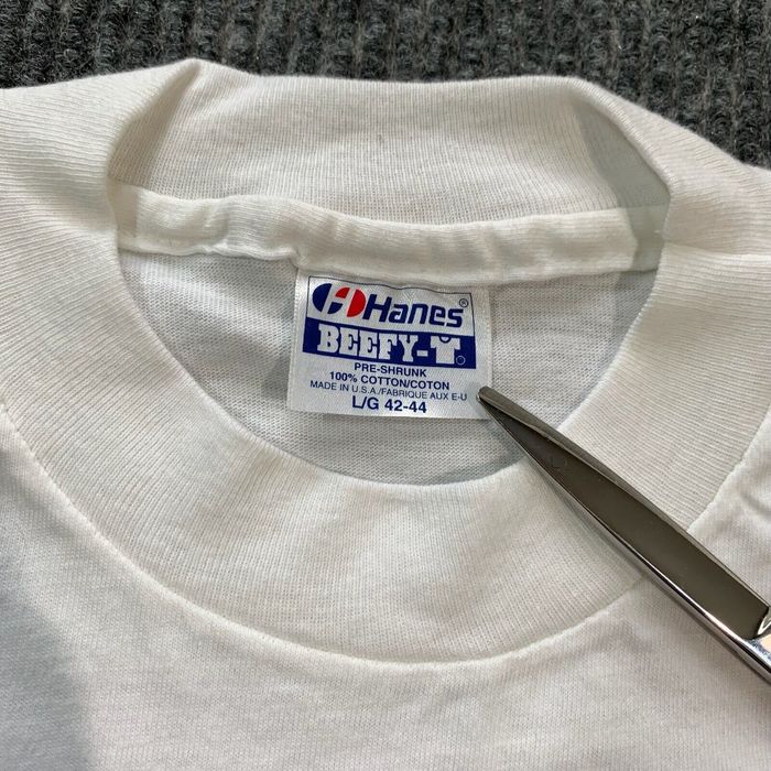 Hanes VTG Hanes Shirt Mens L White Single Stitch Art Carmel Monterey ...