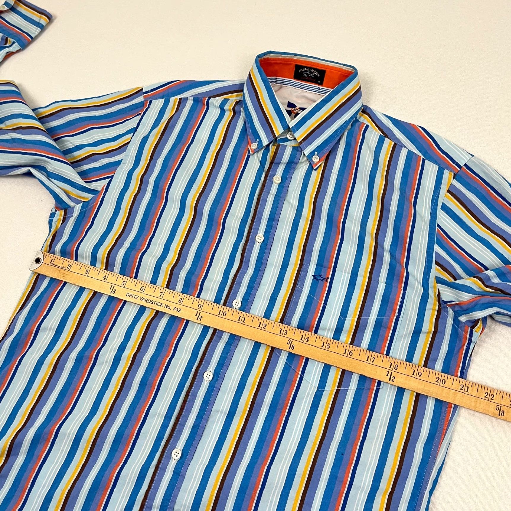 Paul & Shark Paul & Shark Yachting Shirt Button-Down Multicolor Striped Cotton Men Sz 40 Prep Button-Up Size US L / EU 52-54 / 3 - 6 Thumbnail