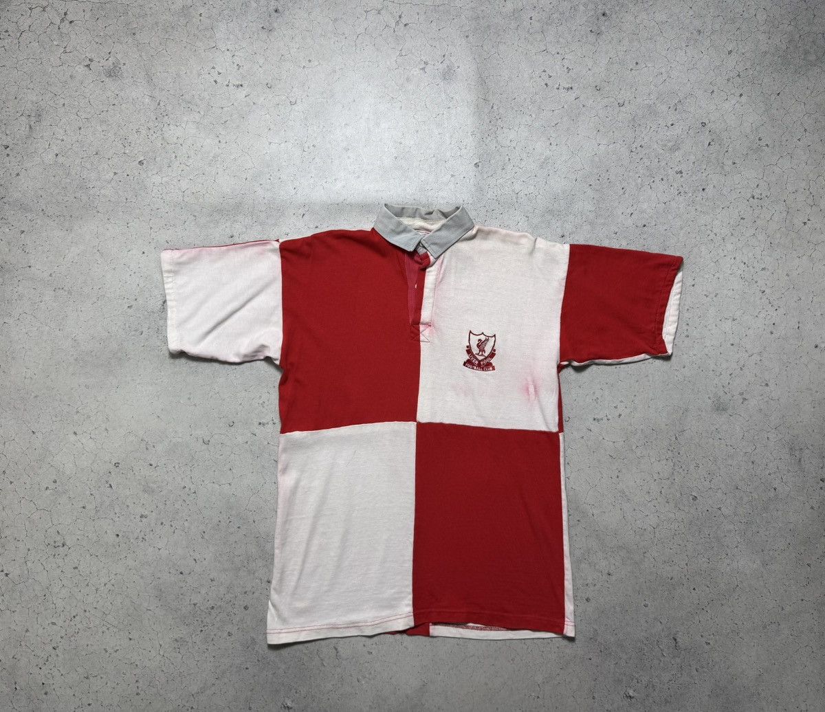 Vintage 1980’s FC Liverpool Vintage Rugby Polo Shirt Football Soccer Size US M / EU 48-50 / 2 - 1 Thumbnail