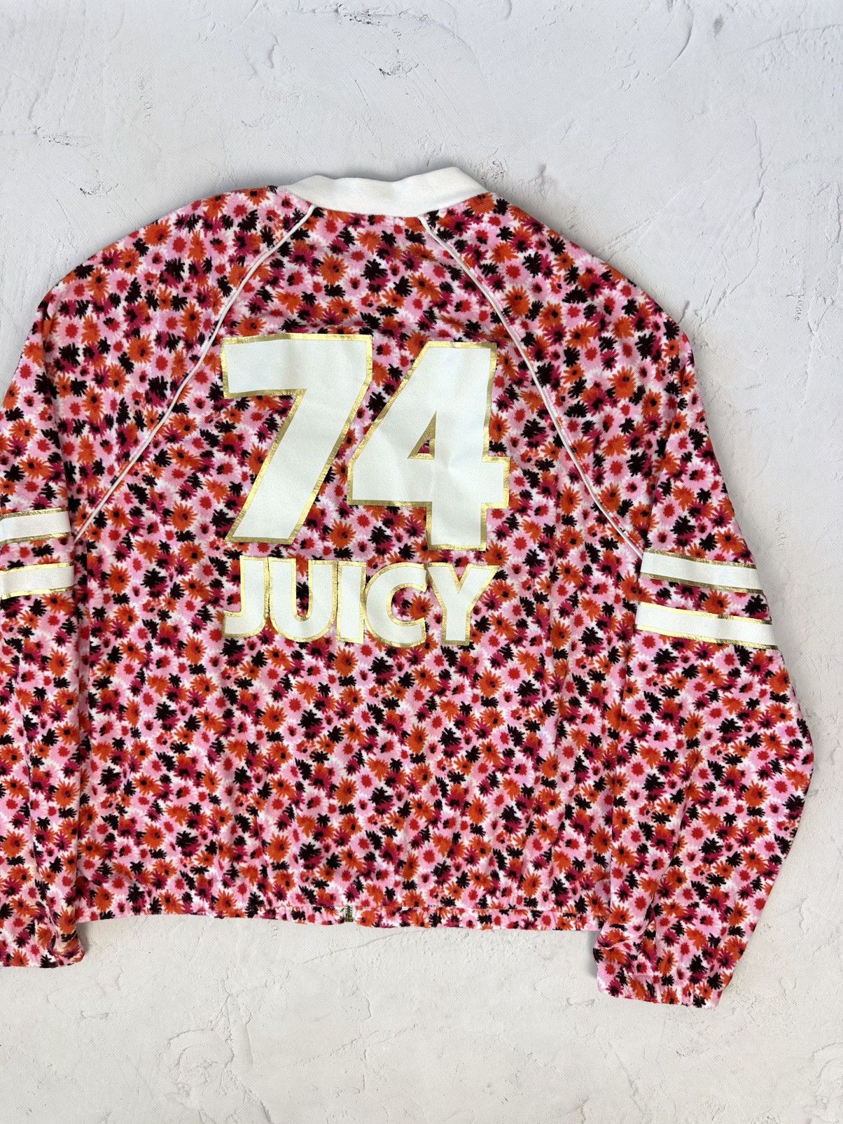 Beauty Beast × Juicy Couture × Vintage Vintage Juicy Couture Printed Velour Bomber Jacket Size XL / US 12-14 / IT 48-50 - 8 Thumbnail
