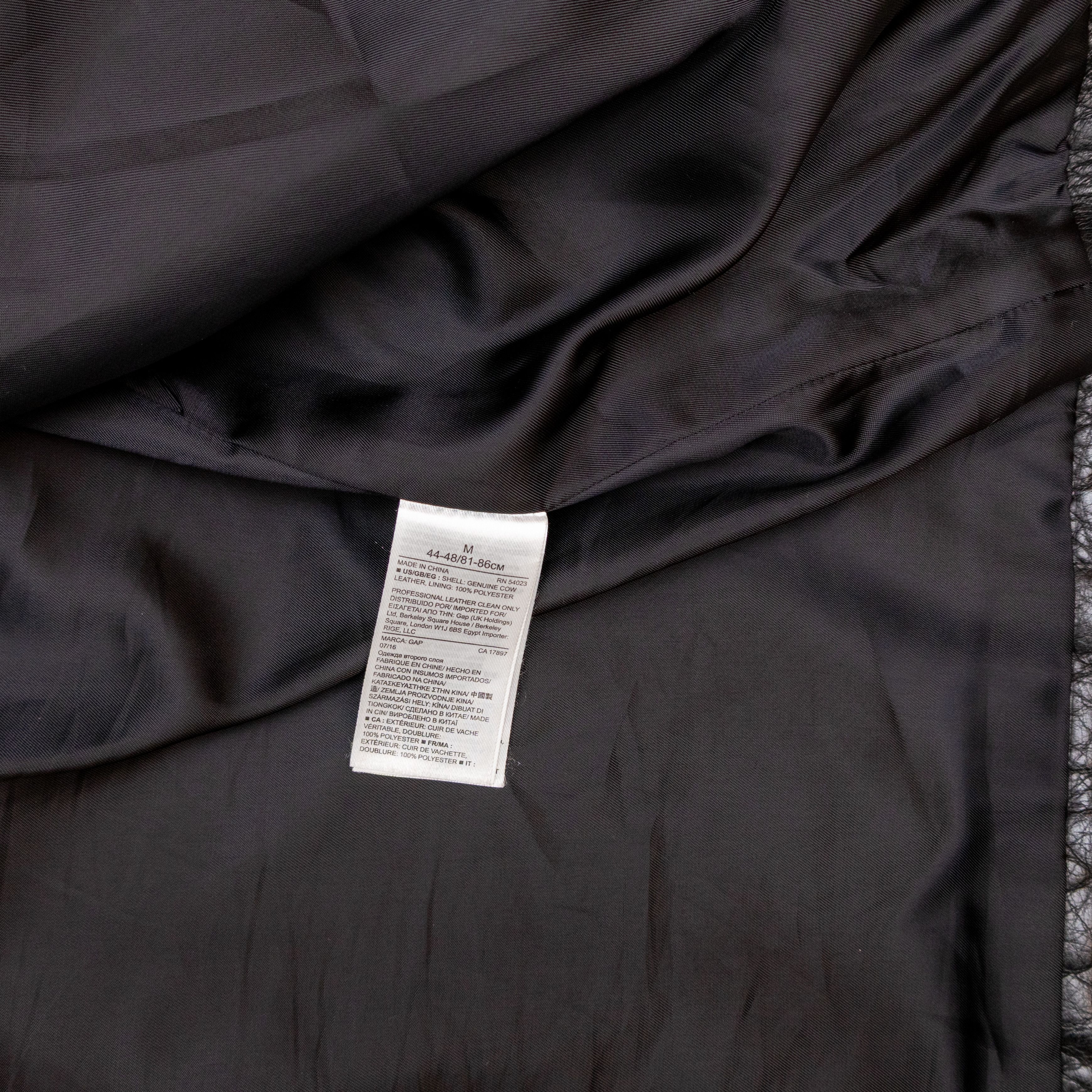 Gap × John Elliott Rare GAP x John Elliott GQ Black Leather Moto Biker Jacket Size US M / EU 48-50 / 2 - 7 Thumbnail