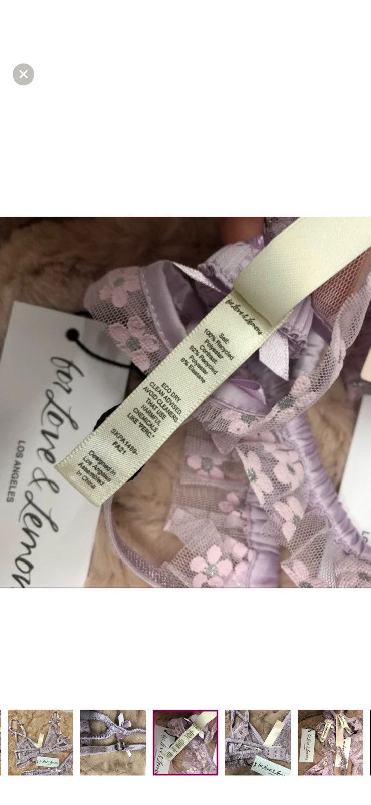For Love & Lemons Ditsy Shimmer Set XS NWOT Size ONE SIZE - 12 Thumbnail