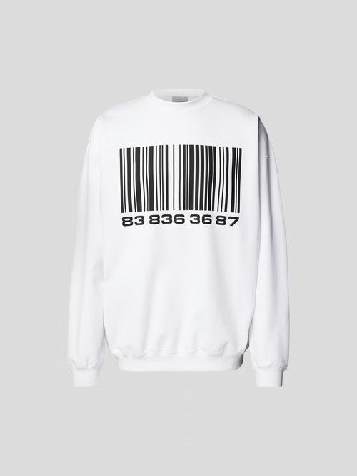 Vetements o1y0924 Sweatshirt in White/Black Size US M / EU 48-50 / 2 - 1 Thumbnail