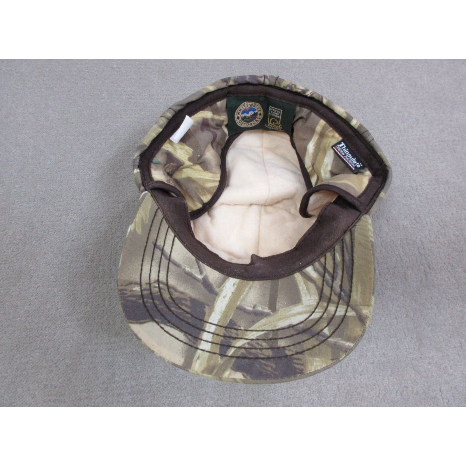 Vintage VINTAGE Ducks Unlimited Hat Cap Mens Medium Green Camo Ear Flaps Goretex USA Baseball Cap Hunting Outdoor Insulated Lined Size ONE SIZE - 7 Thumbnail
