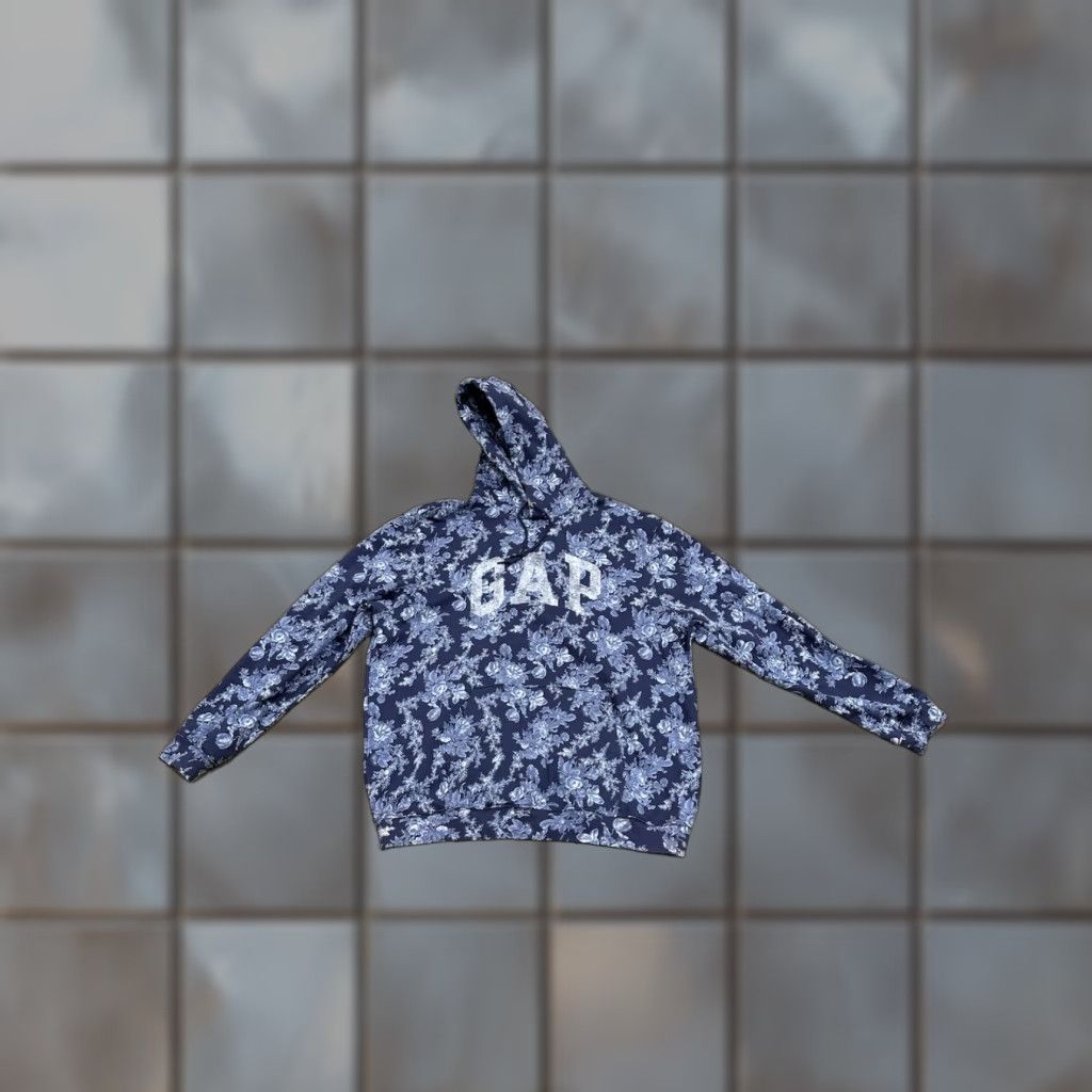 LoveShackFancy Gap x Love Shack Fancy Hoodie XL Blue Floral Sweatshirt Streetwear Womens Size XL / US 12-14 / IT 48-50 - 1 Thumbnail