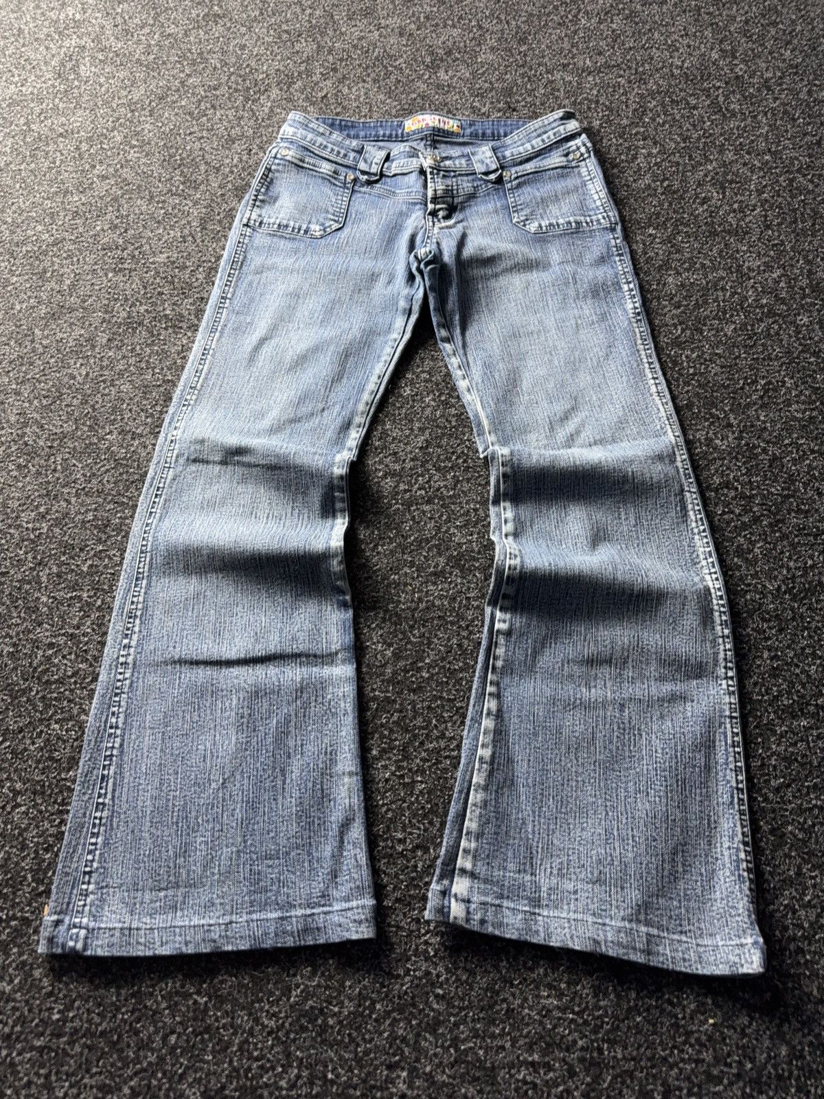 Japanese Brand × Vintage Vintage 90s Low Waist Flare Jeans Y2K Japanese Vibe Size 29" - 1 Thumbnail