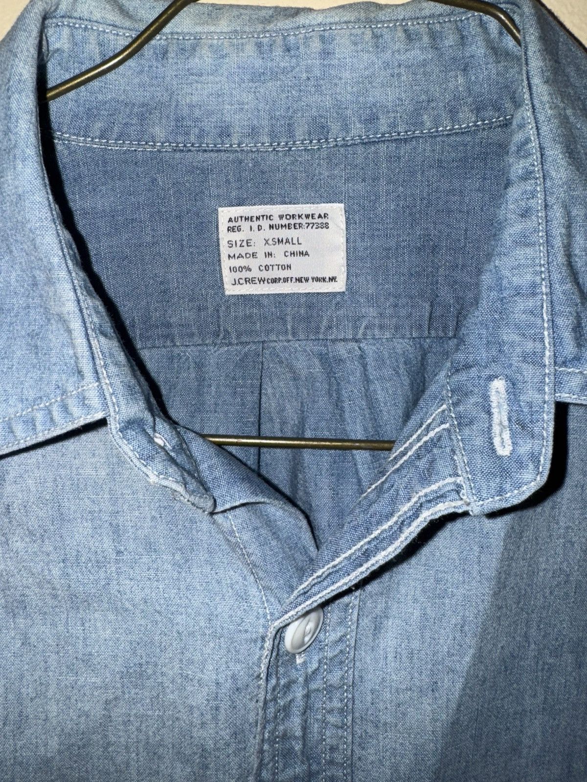 J.Crew J Crew Men’s Chambray Workshirt, X-Small Size US XS / EU 42 / 0 - 2 Thumbnail