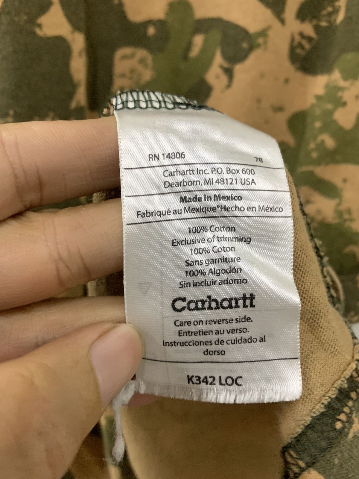 Carhartt Carhartt Camo Big Back Spellout Size US L / EU 52-54 / 3 - 5 Thumbnail
