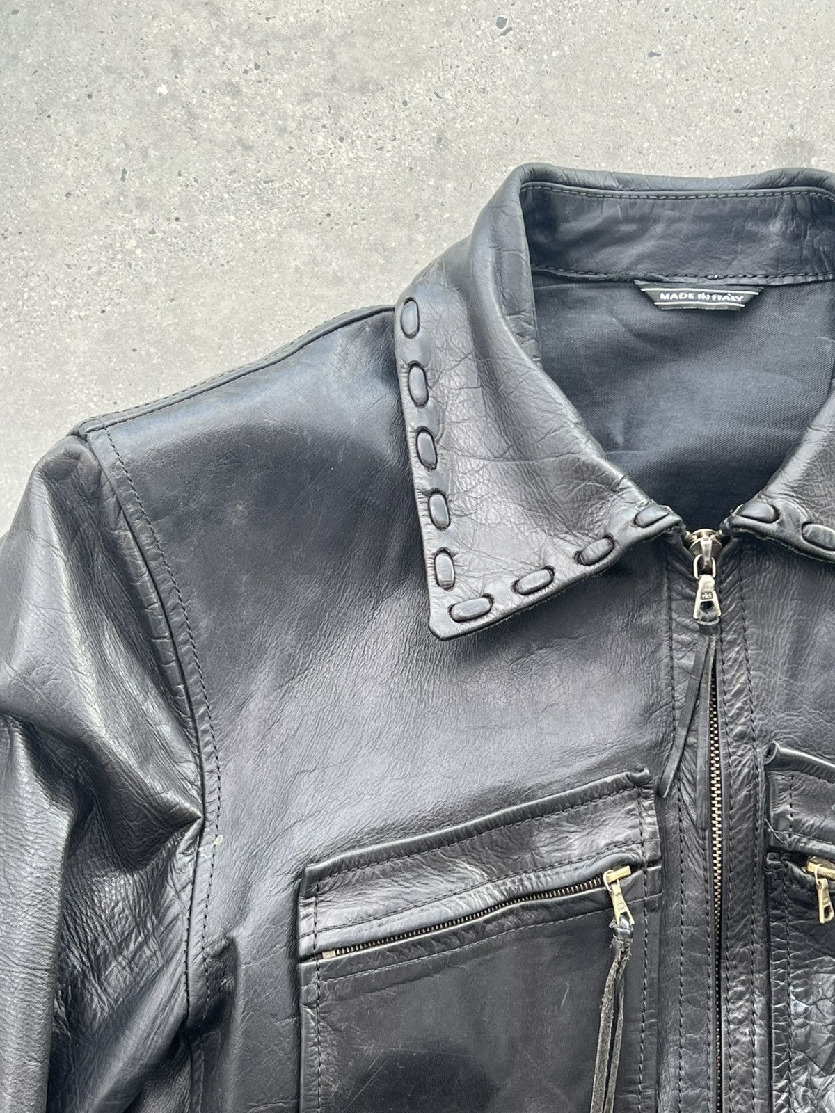 Acne Studios × Genuine Leather × Vintage FW11 Acne Studios Leather Biker Jacket Rare Hype Streetwear Size US M / EU 48-50 / 2 - 6 Thumbnail