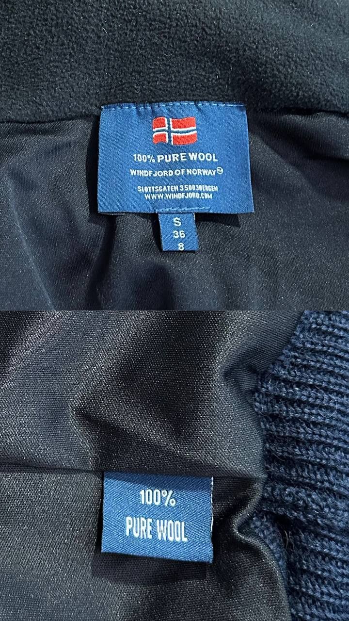 Vintage Windfjord of Norway Pure Wool Full Zip Sweater windbreaker Size US S / EU 44-46 / 1 - 10 Thumbnail