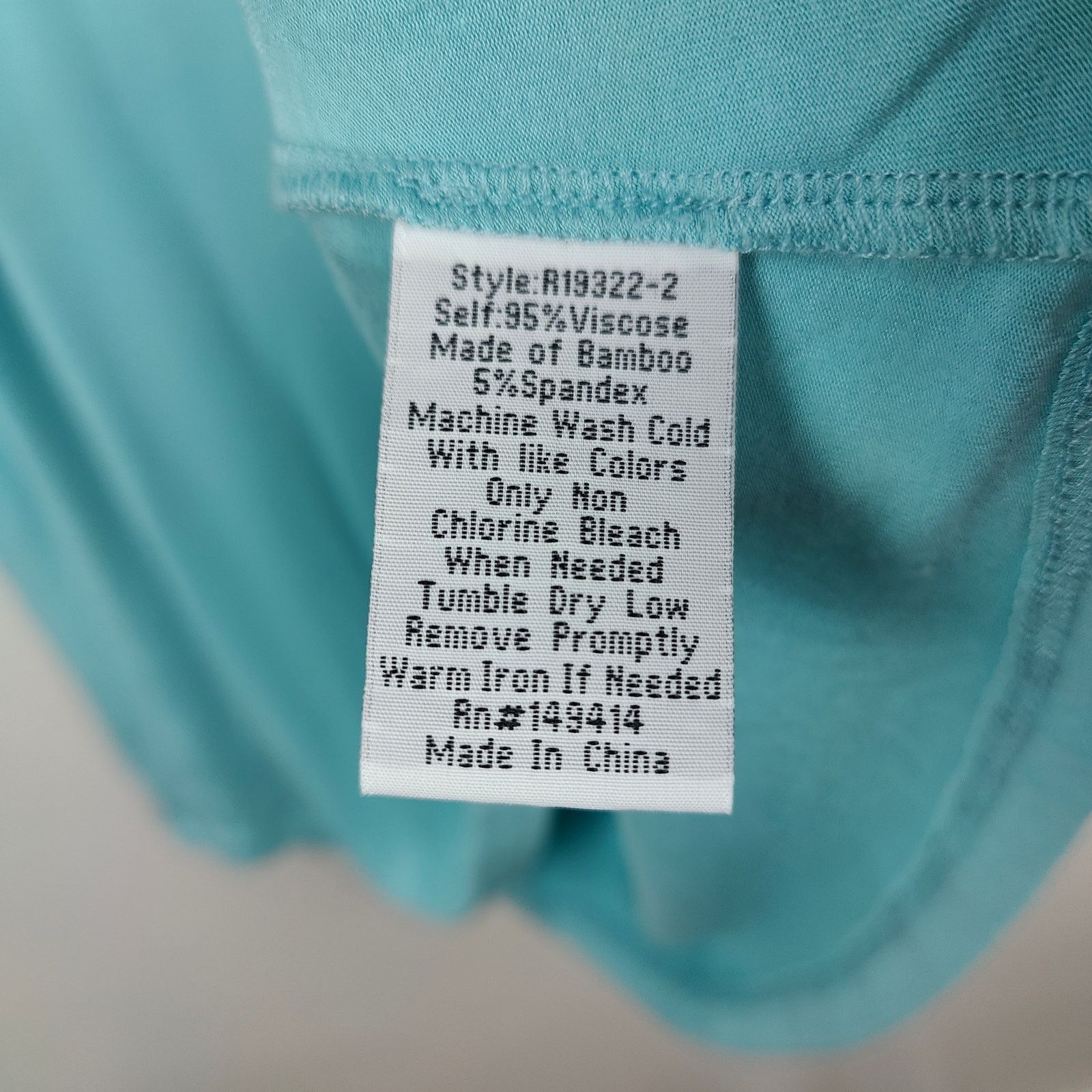 Johnny Was Johnny Was Viscose T-Shirt Womens Small Teal Blue Stretch Size S / US 4 / IT 40 - 8 Thumbnail