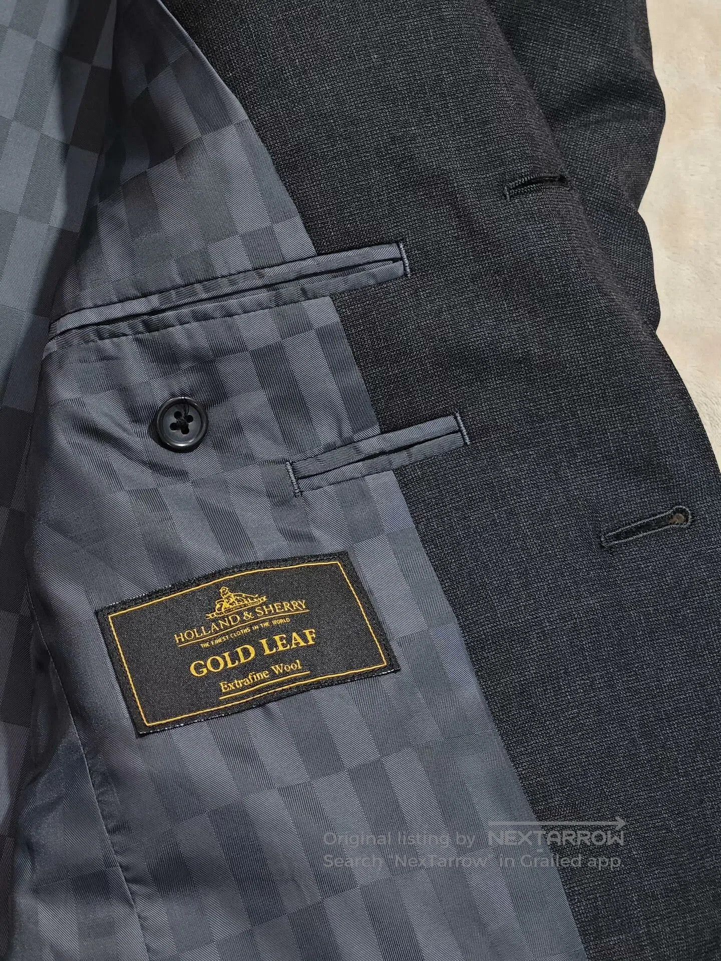 Holland & Sherry Holland Sherry Gray Wool Blazer. Size US S / EU 44-46 / 1 - 7 Thumbnail