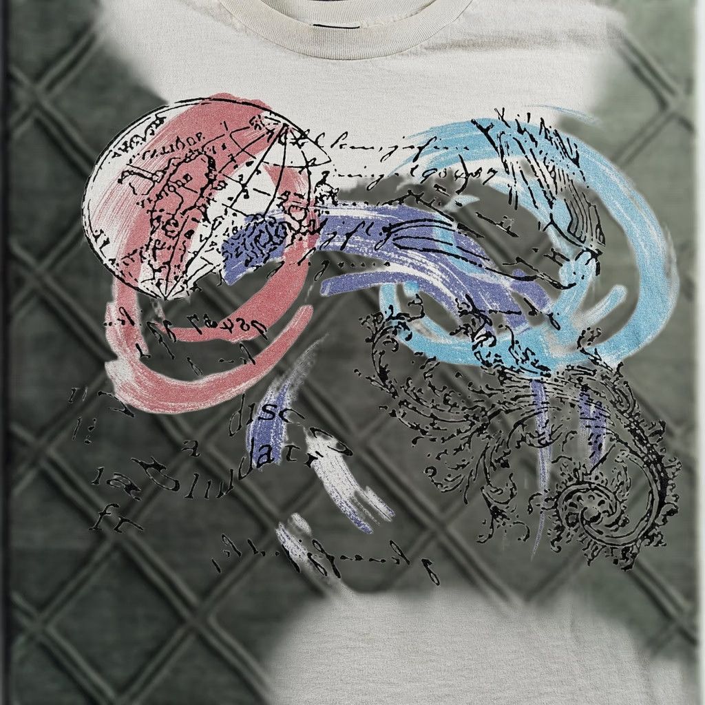 Vintage VINTAGE Jacques Moret Shirt Mens 2XL White Abstract Art Graphic Tee Made USA 90s Mens Size US XXL / EU 58 / 5 - 1 Thumbnail