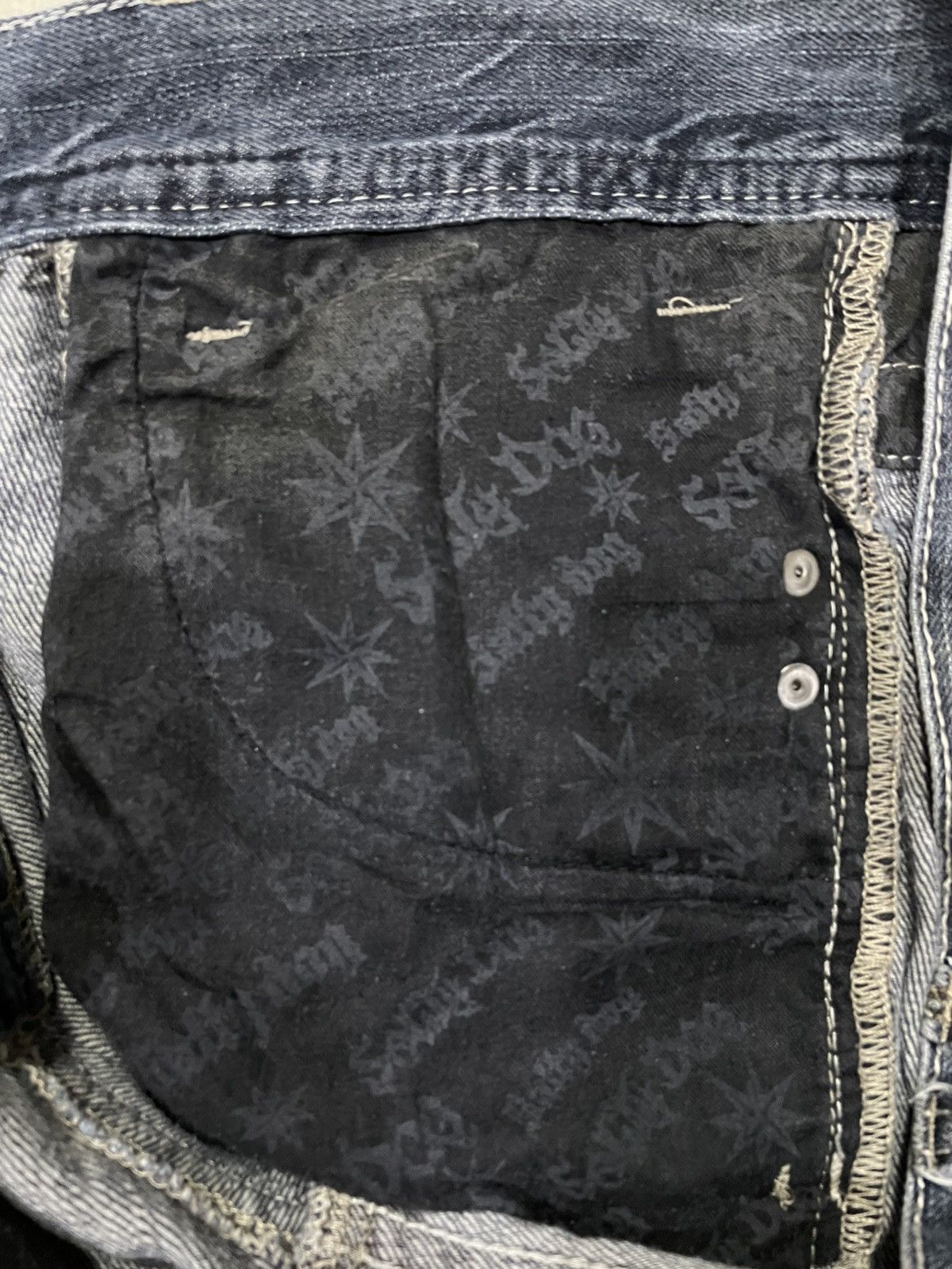Japanese Brand Vintage Sally Dog Boot Cut Distress Mudwash Denim Jeans Size US 33 - 11 Thumbnail